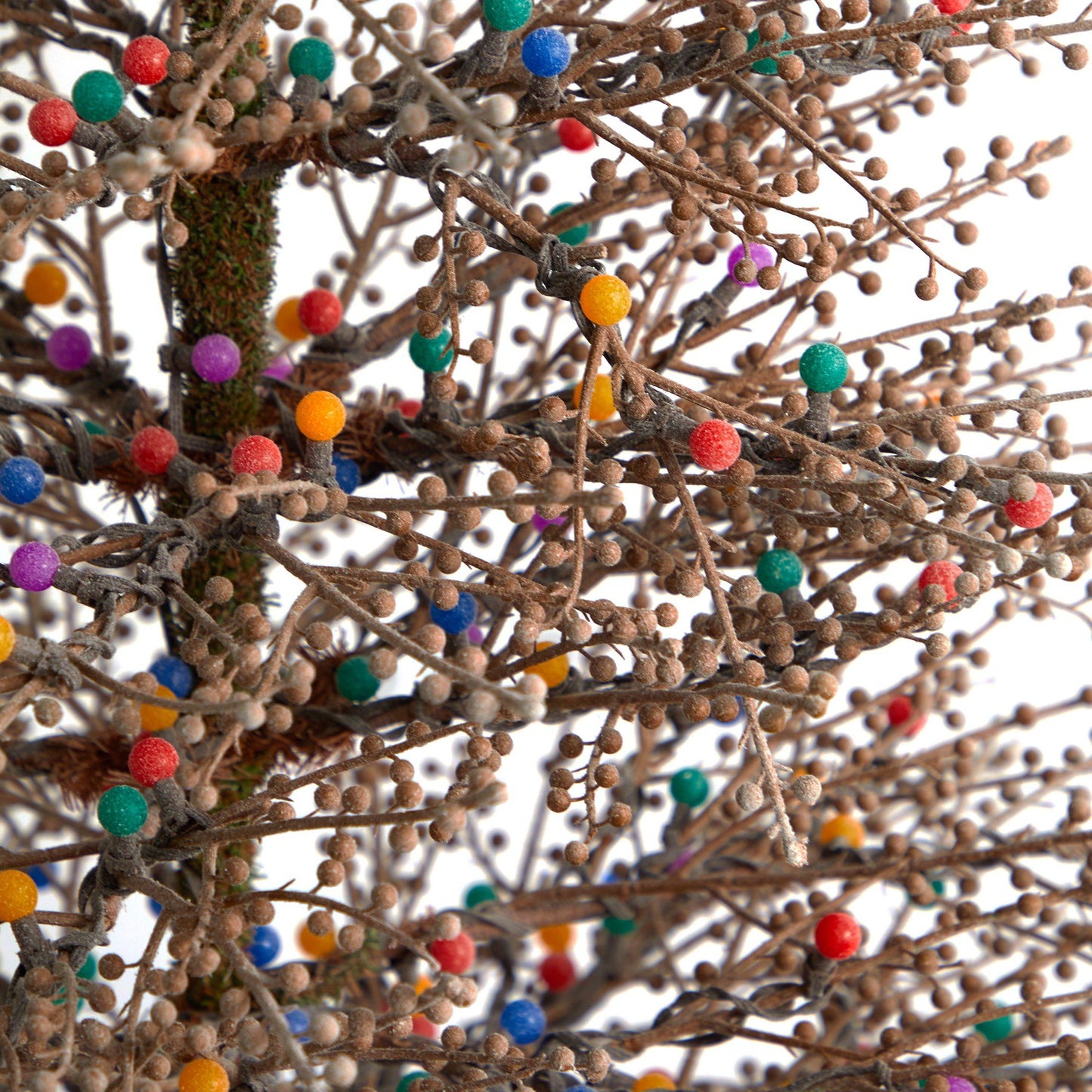 Sapin de Noël de 6 pieds avec brindilles de baies givrées