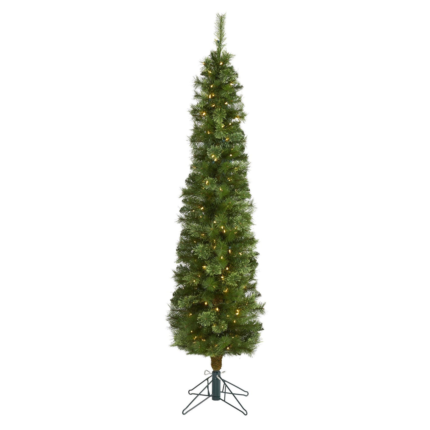 Sapin de Noël artificiel vert de 6 pi avec 150 lumières LED transparentes (multifonctionnelles) et 264 branches pliables