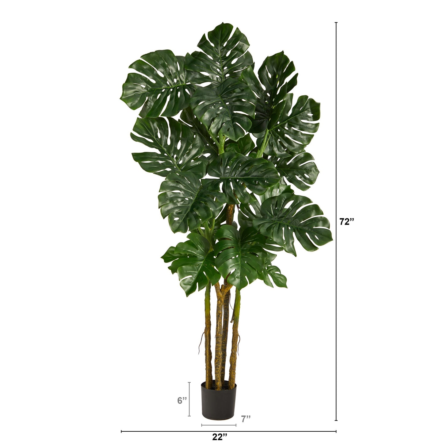 6’ Monstera Tree Artificial