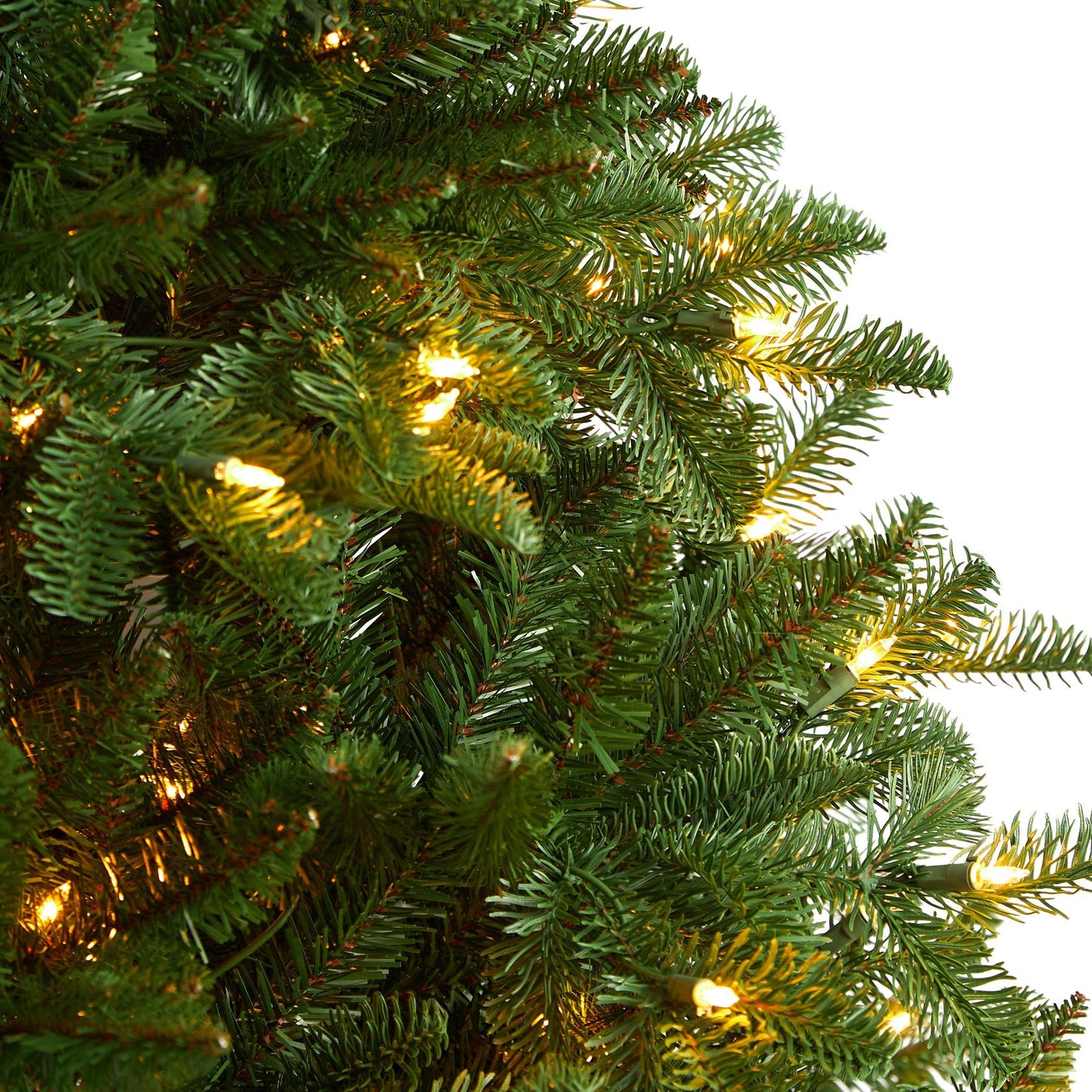 Árbol de Navidad de abeto de Carolina del Sur de 6 pies con 400 luces blancas cálidas y 1908 ramas flexibles