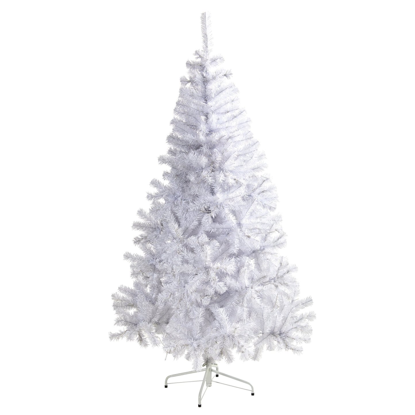 Árbol de Navidad artificial blanco de 6 pies con 680 ramas flexibles