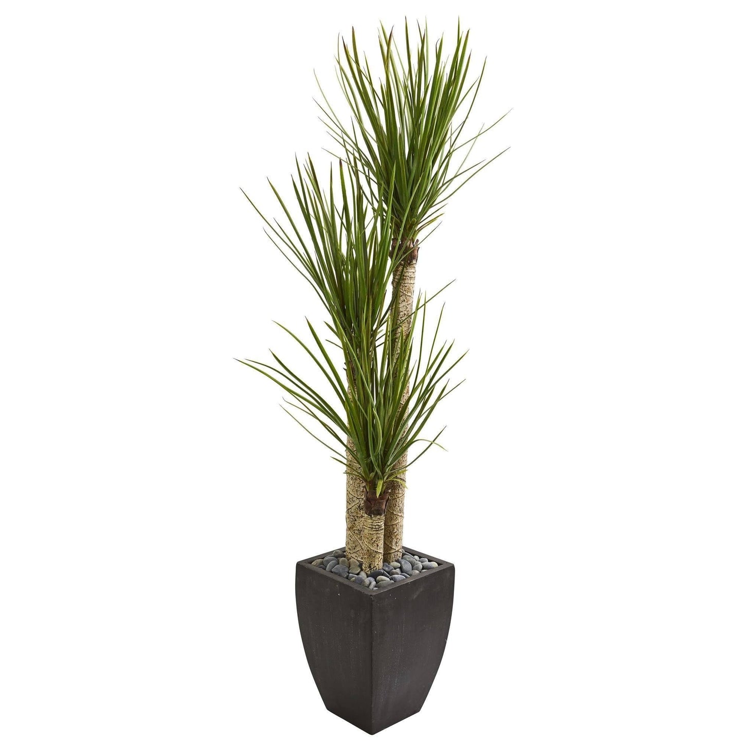 Árbol de yuca artificial de 63” en macetero negro