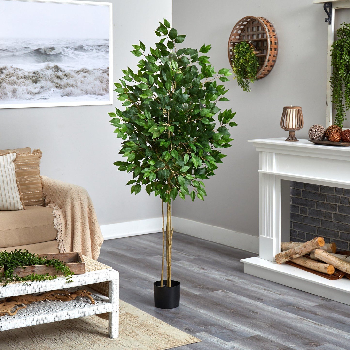 64” Ficus Artificial Tree UV Resistant (Indoor/Outdoor)