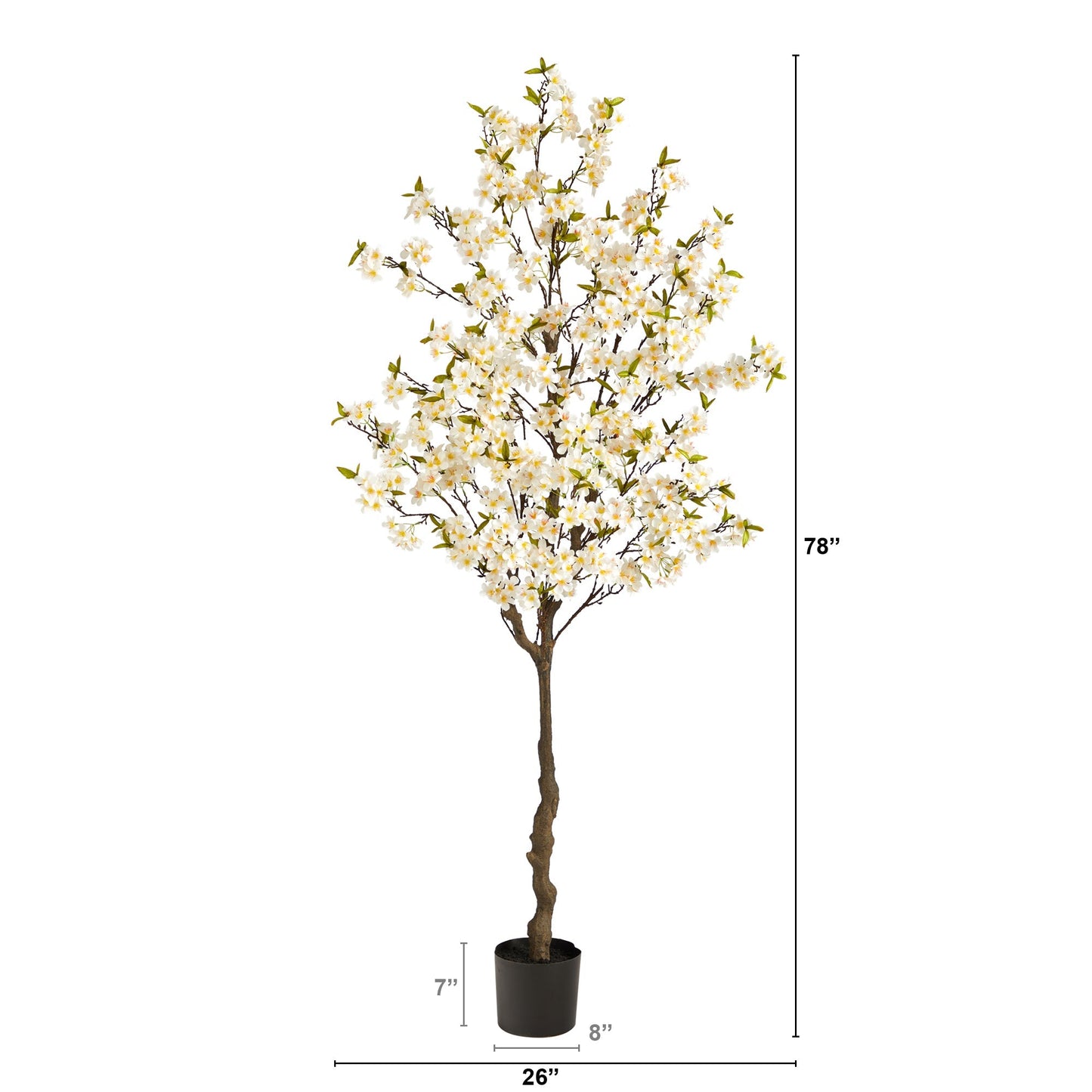 Árbol artificial de flores de manzana de 6,5 pies