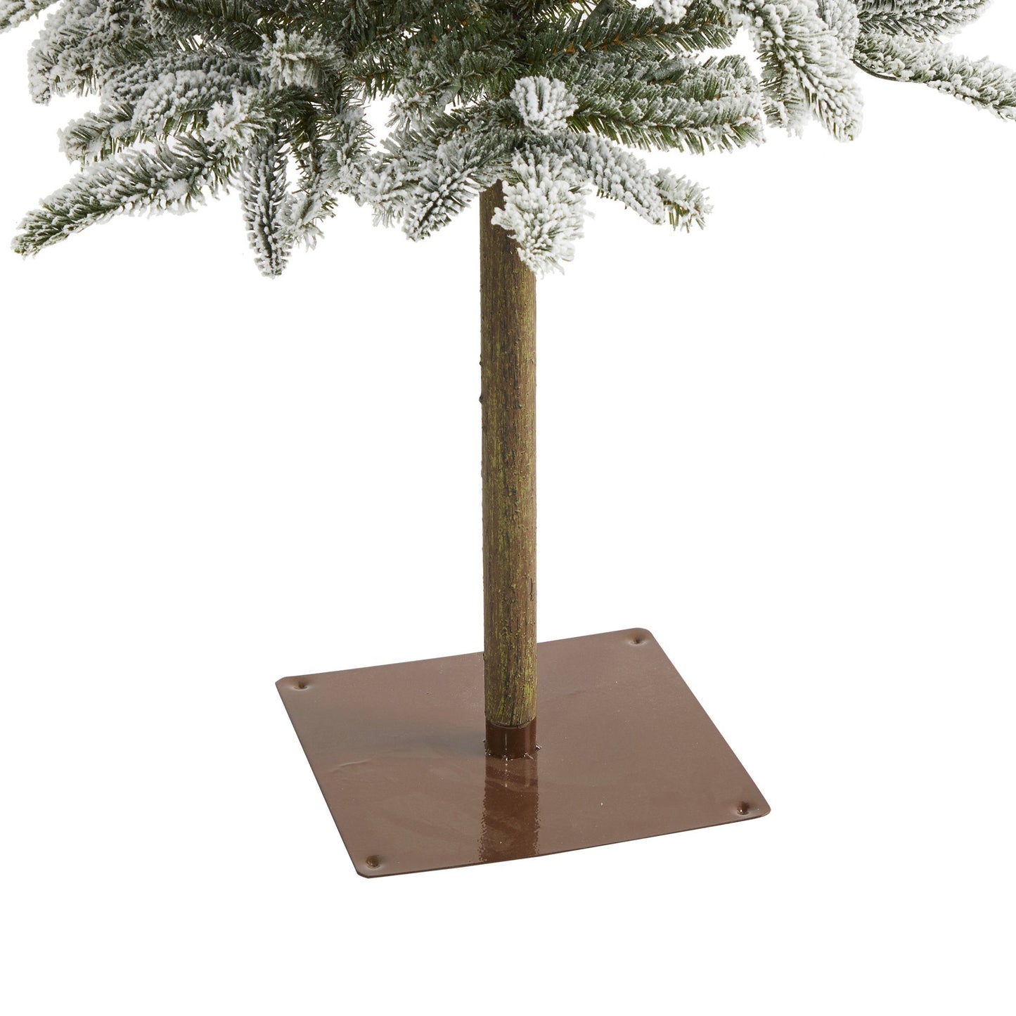 Sapin de Noël artificiel floqué Washington Alpine de 6,5 pi avec 250 lumières LED blanches chaudes et 637 branches pliables