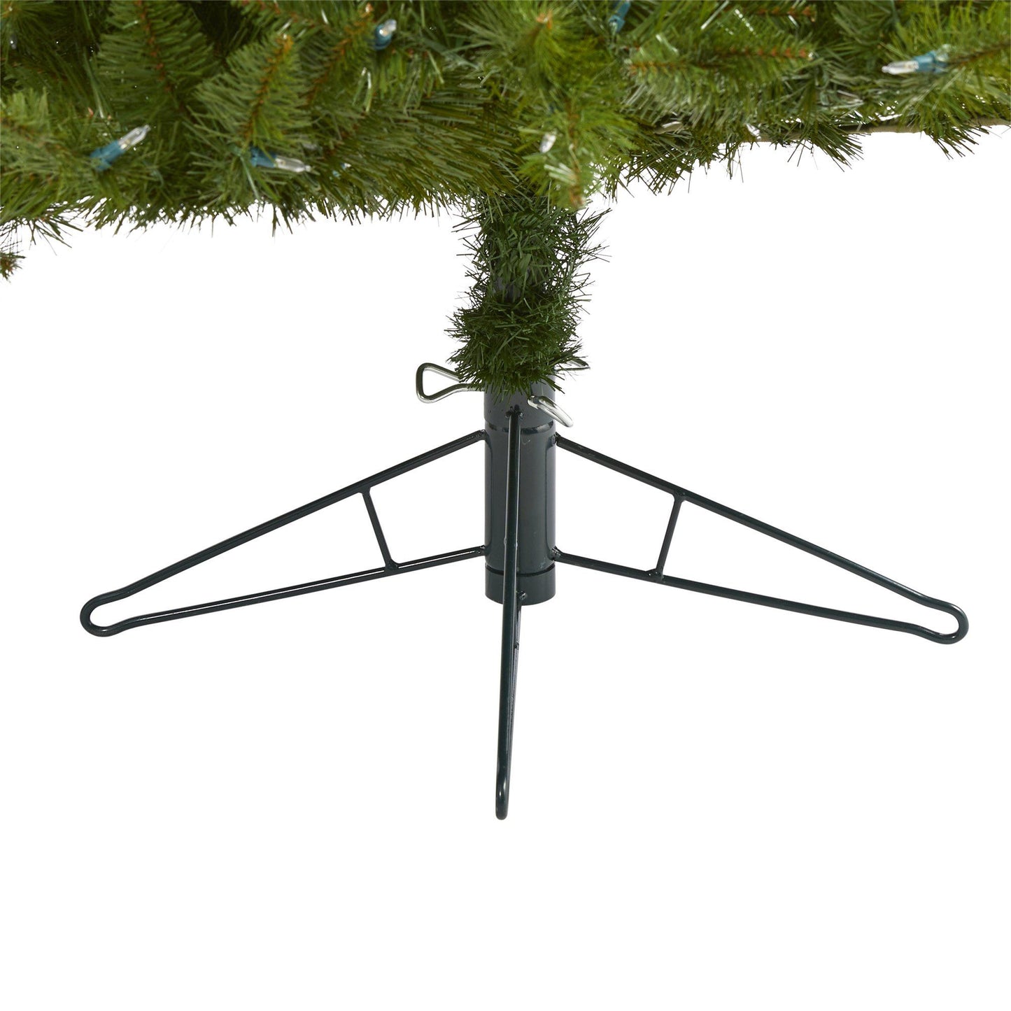 Árbol de Navidad artificial de abeto de Vermont de 6,5 pies con 450 luces LED blancas cálidas (multifunción) con tecnología de conexión instantánea y 984 ramas flexibles