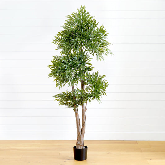 69” Ruscus Artificial Tree UV Resistant (Indoor/Outdoor)