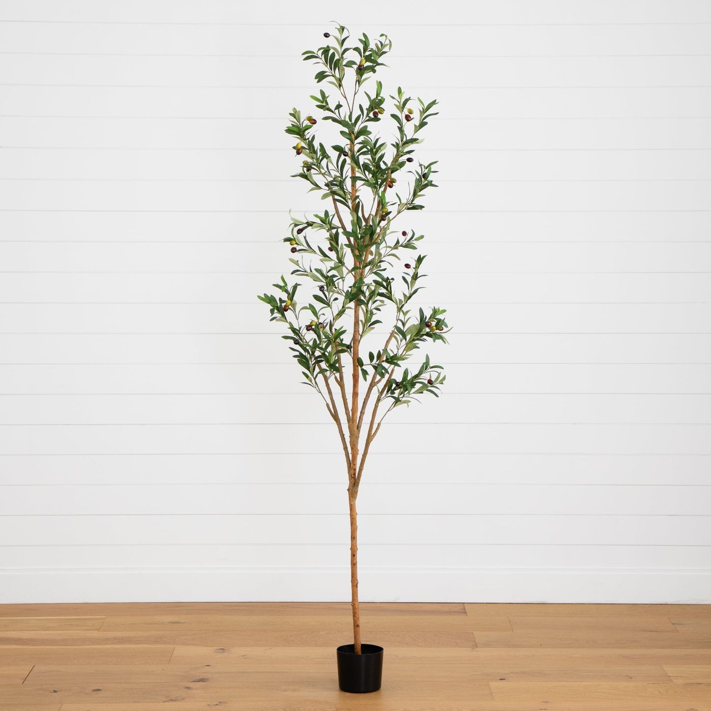 7' Artificial Olive Tree with Natural Trunk