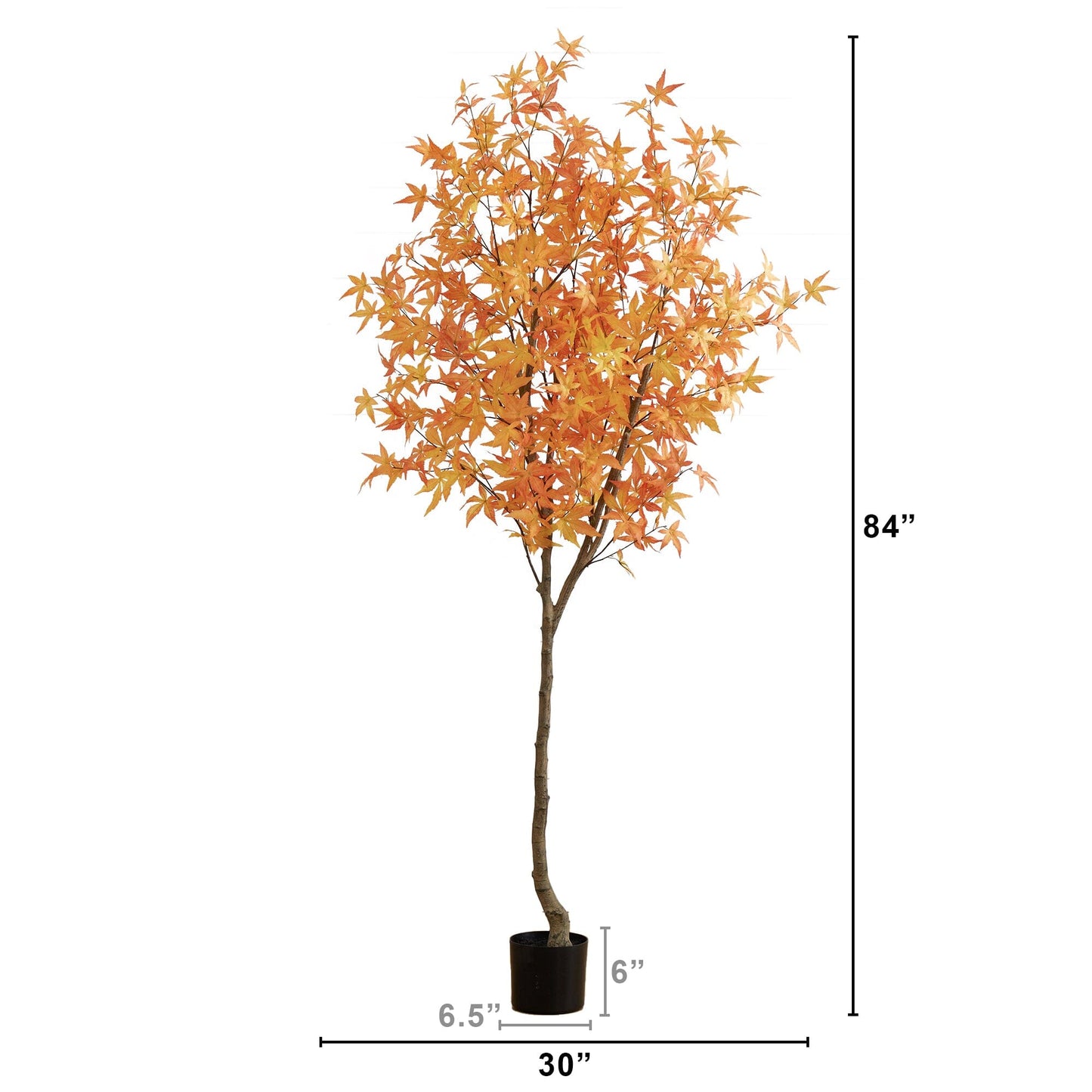 Arbre d'automne artificiel en érable d'automne de 7 pi