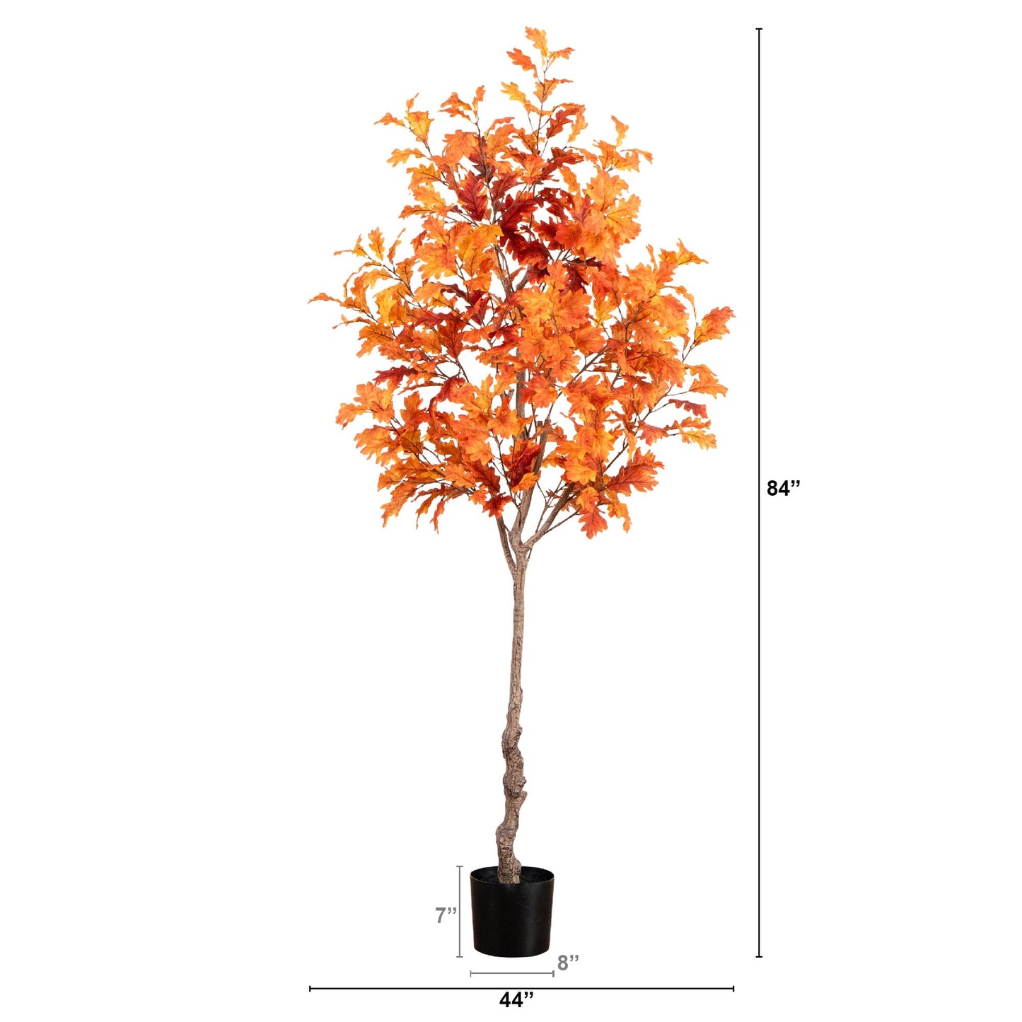 7’ Autumn Oak Artificial Fall Tree