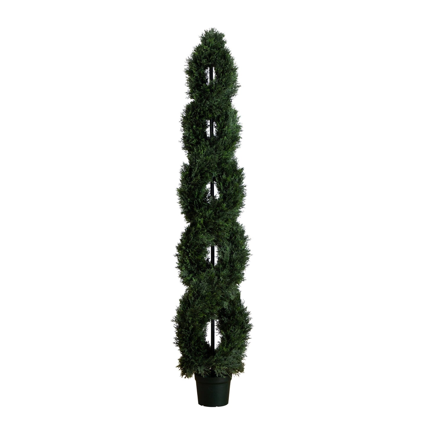 7' Double Pond Cypress Spiral Topiary UV Resistant (Indoor/Outdoor)