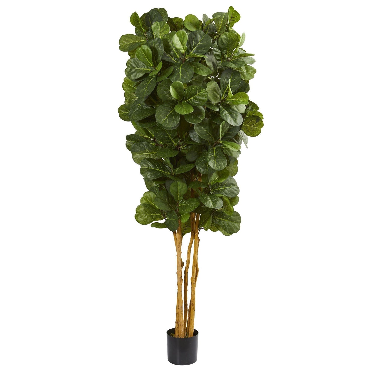 Árbol artificial de hoja de violín de 7 pies con tronco beige