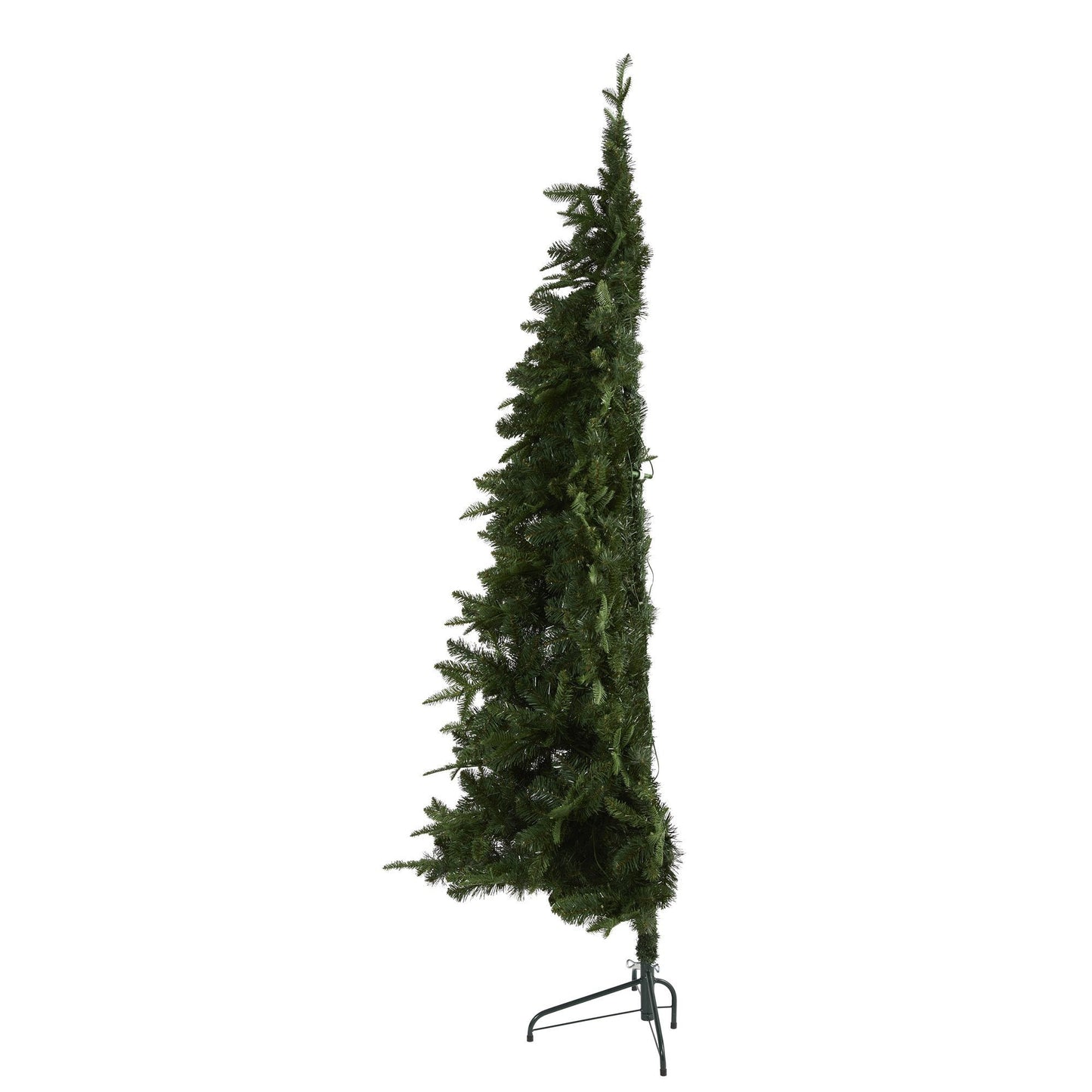 Sapin de Noël artificiel à dos plat en épicéa Grand Teton de 7 pi avec 220 lumières LED transparentes et 953 branches pliables