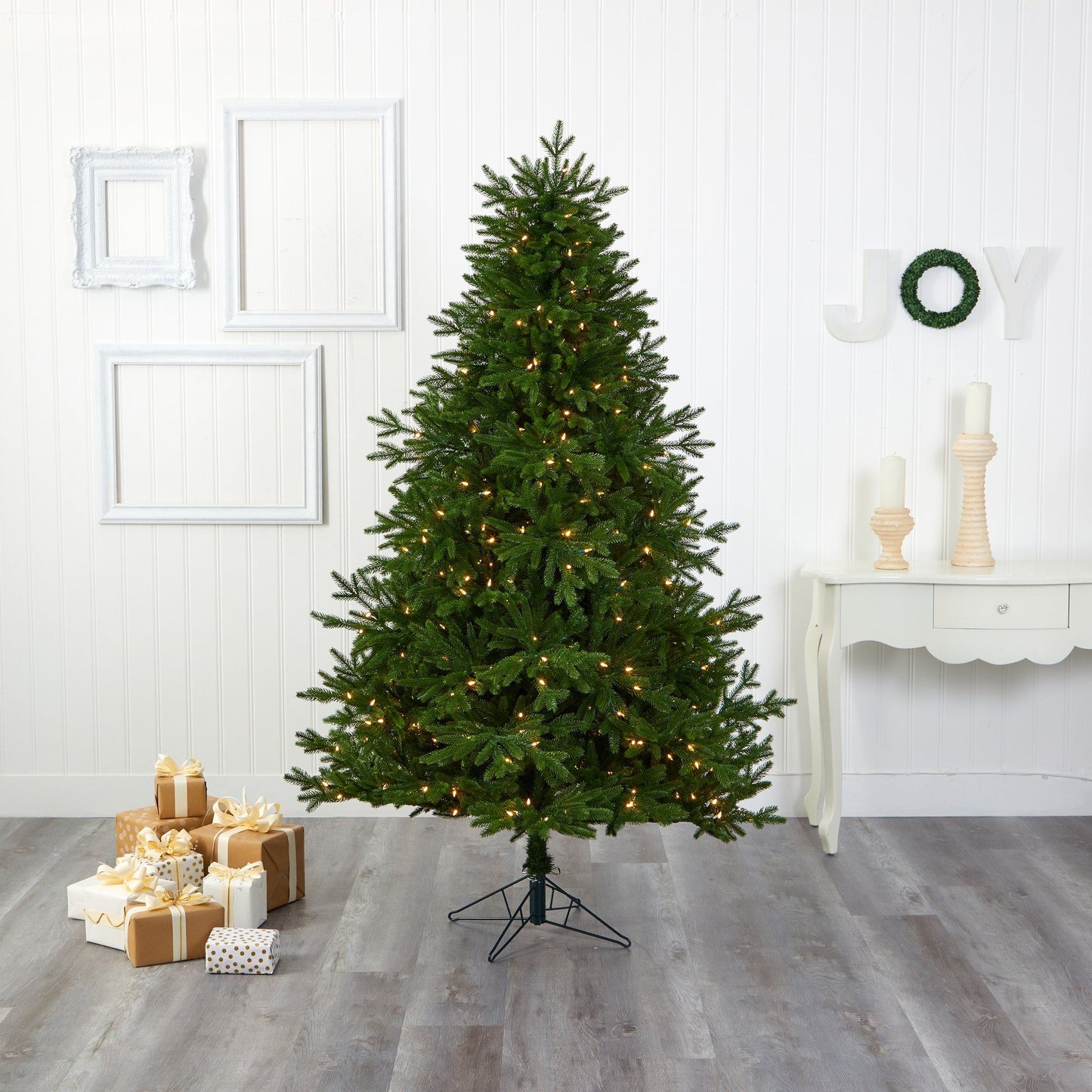 Árbol de Navidad artificial de tacto real de abeto de Nueva Escocia de 7 pies