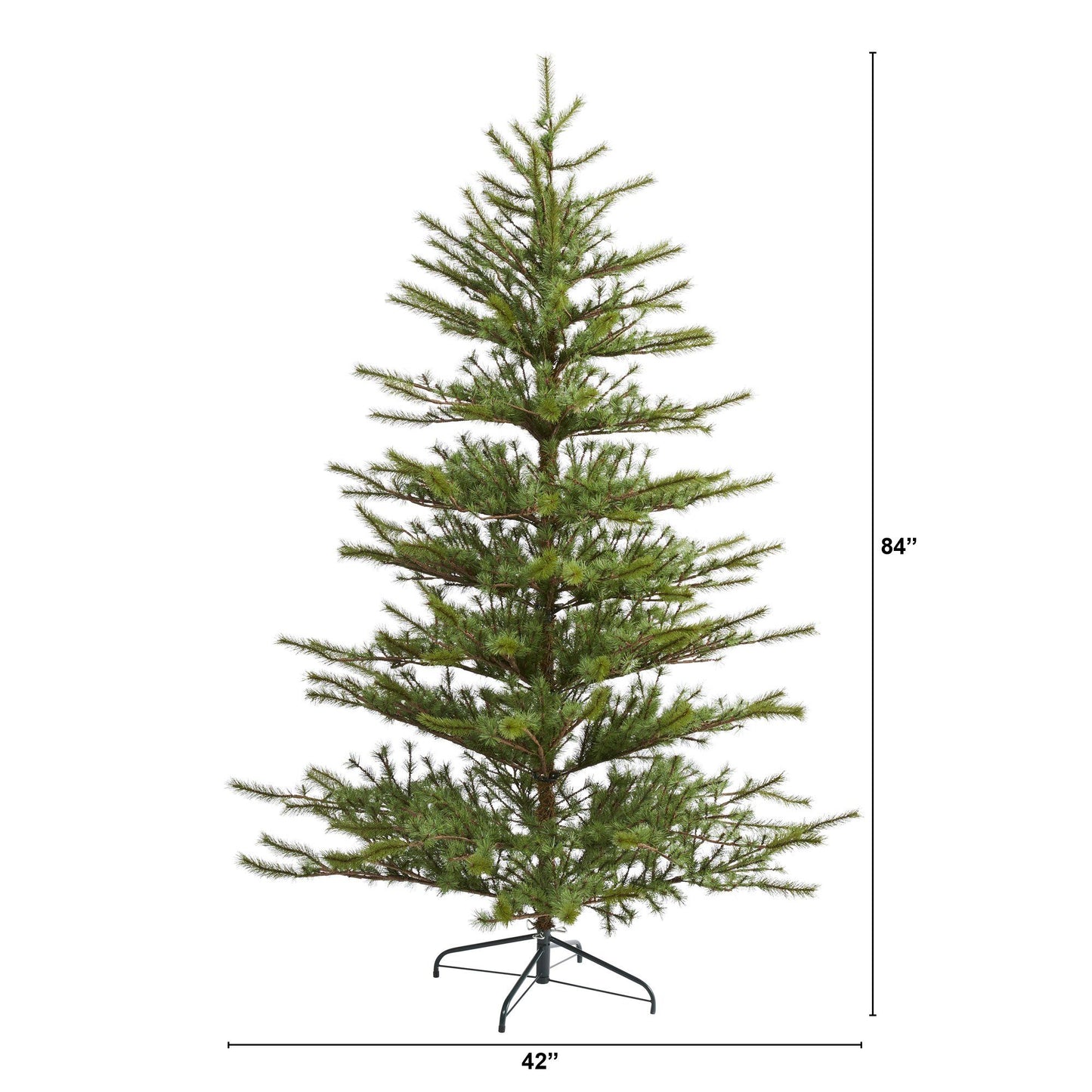 Árbol de Navidad artificial de pino de montaña de Vancouver de 7 pies con 374 ramas flexibles