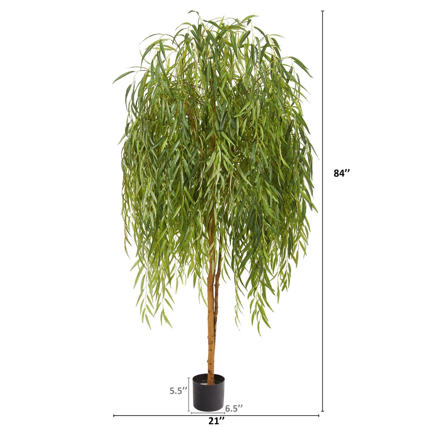 Árbol artificial de sauce de 7 pies