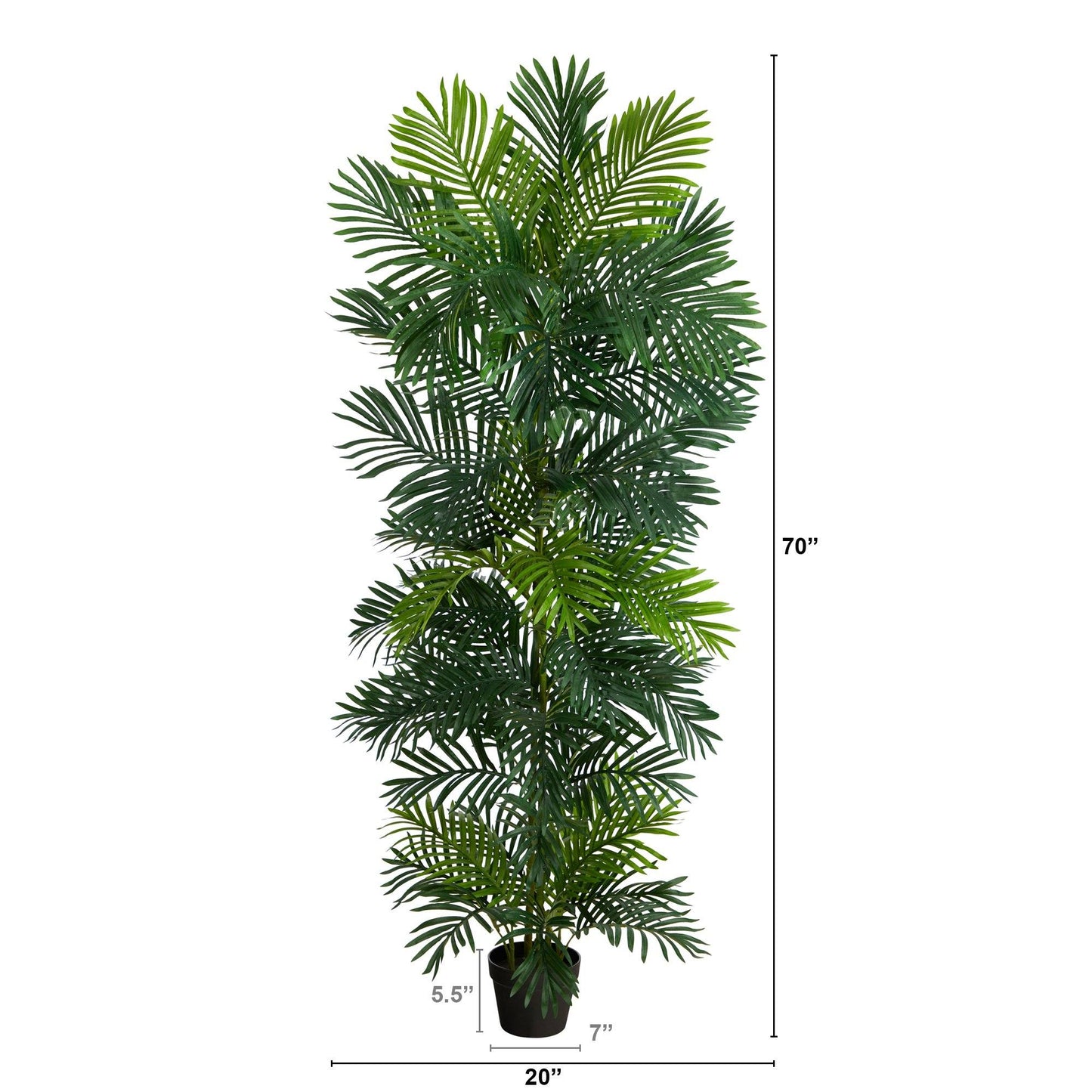 Palmera artificial Areca de 70" resistente a los rayos UV (para interior y exterior)