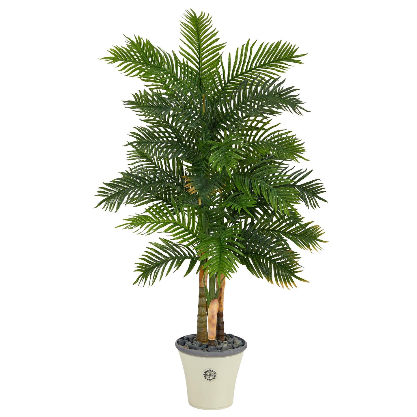 Palmera areca artificial de 70” en macetero decorativo (tacto real)