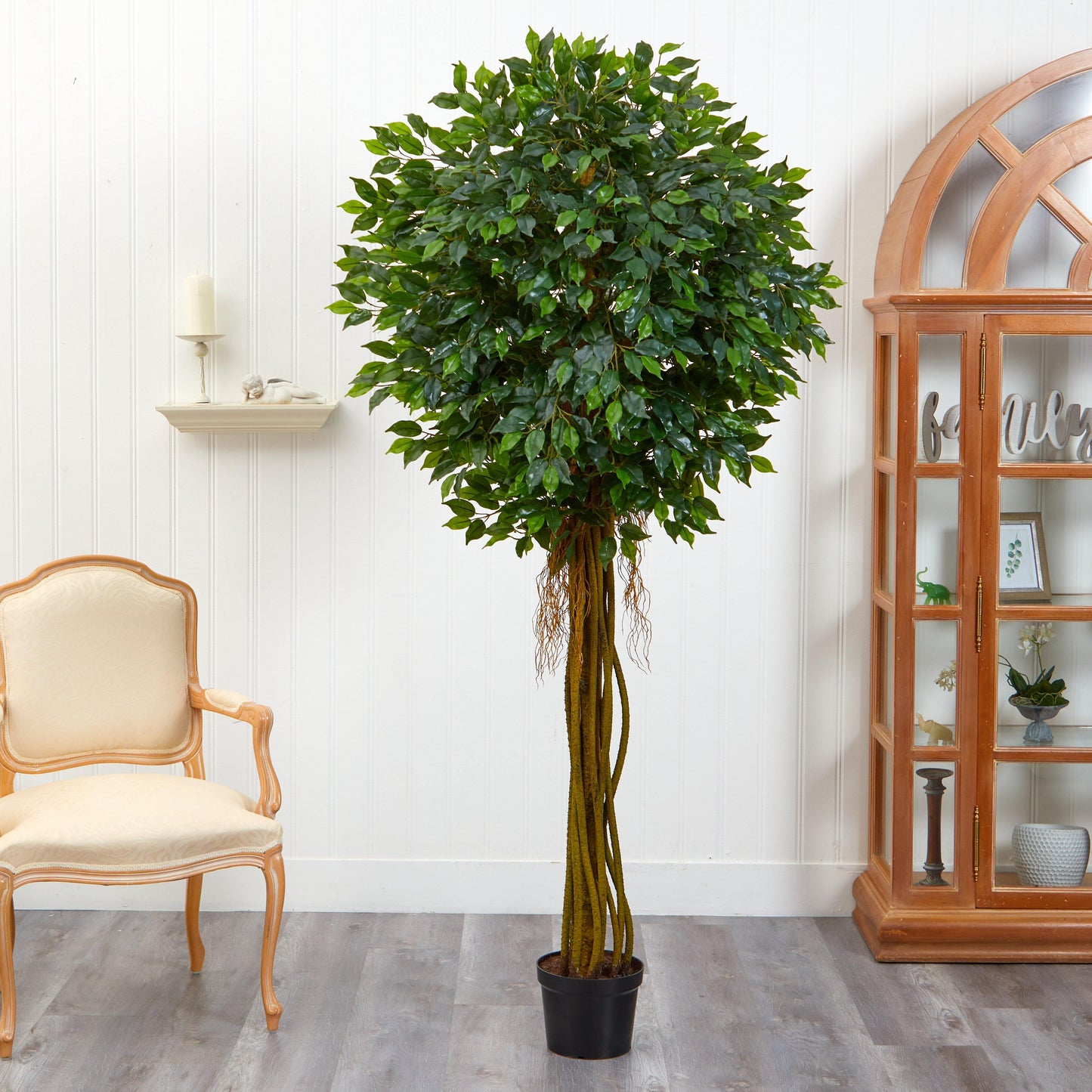 Arbre ficus de 7,5 pi résistant aux UV (intérieur/extérieur)