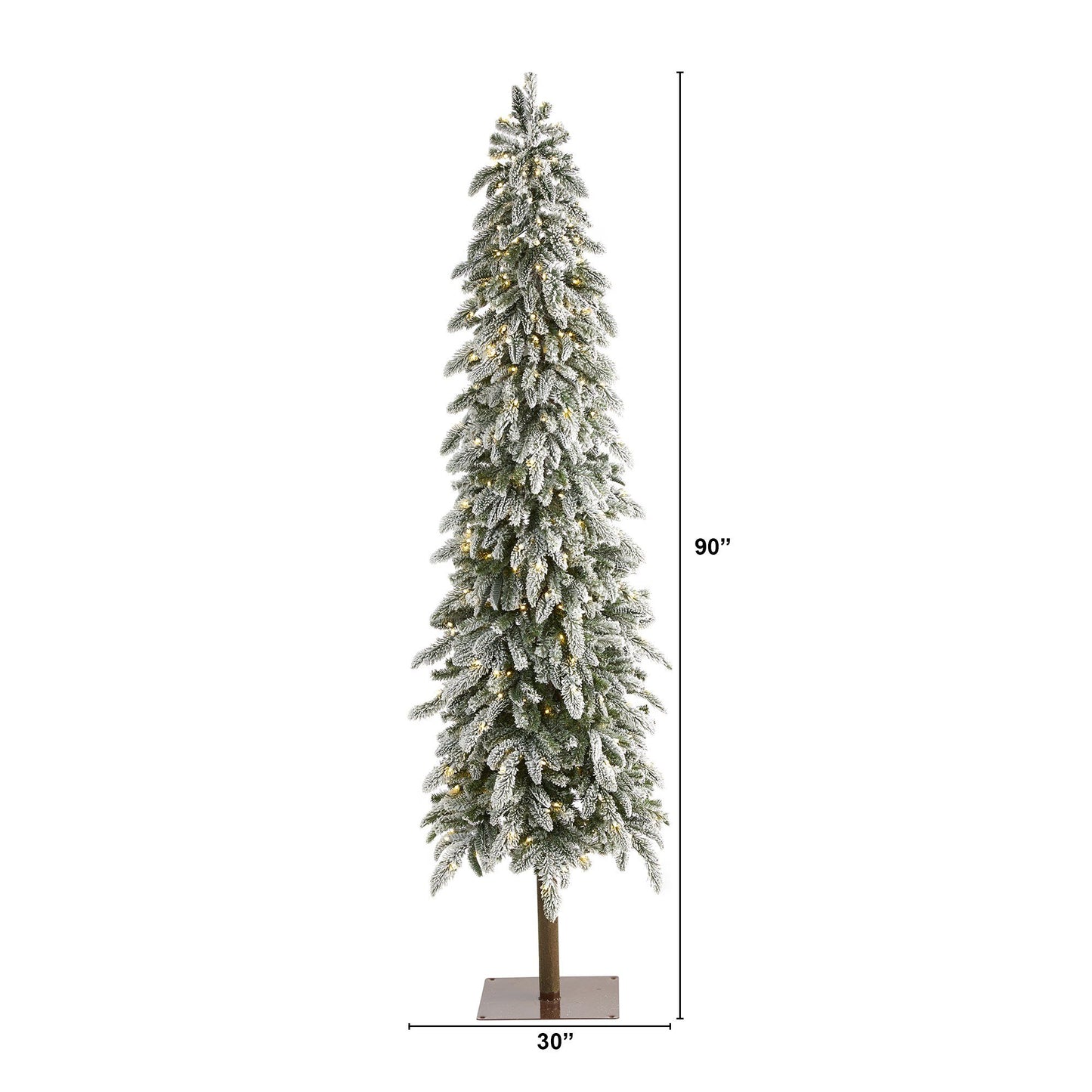 Sapin de Noël artificiel floqué Washington Alpine de 7,5 pi