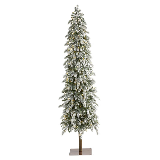 Sapin de Noël artificiel floqué Washington Alpine de 7,5 pi