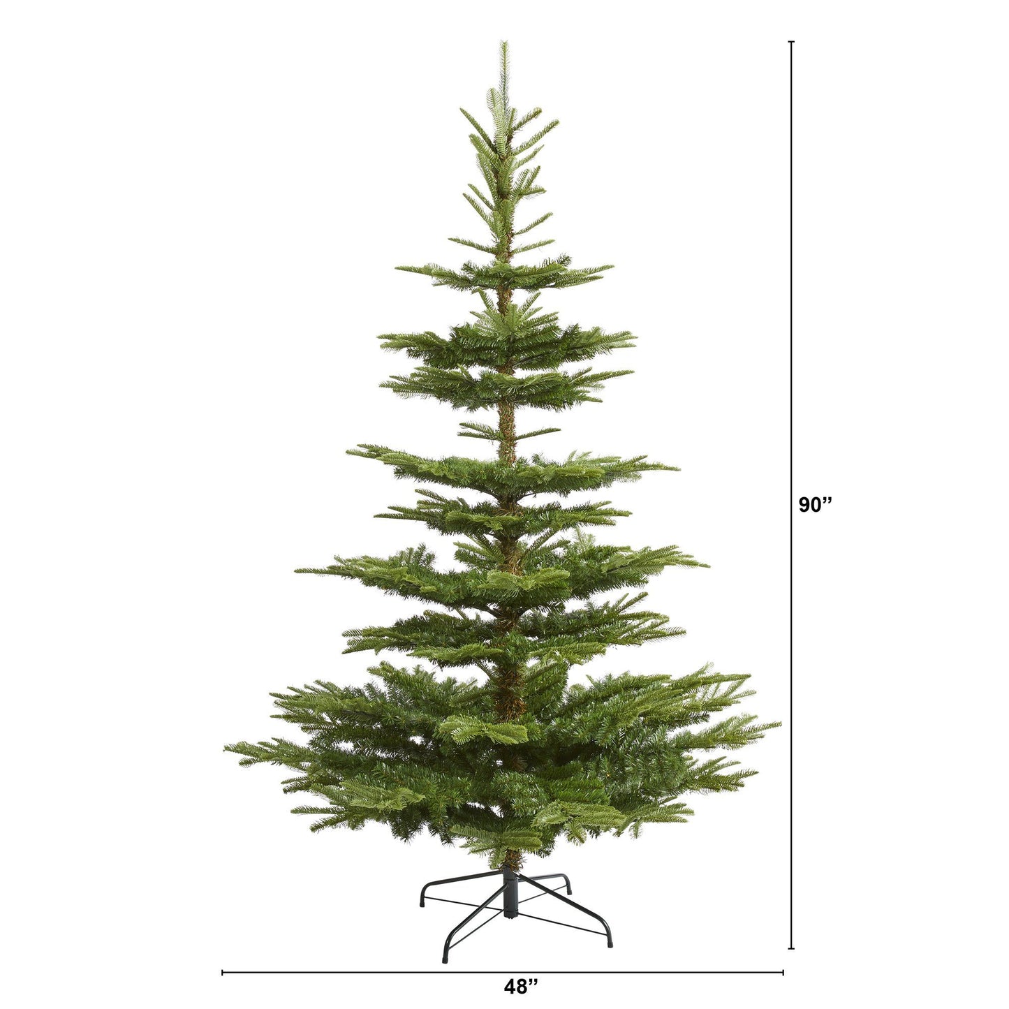 7.5’ Layered Washington Spruce Artificial Christmas Tree with and 1325 Bendable Branches - Green - Nearly Natural