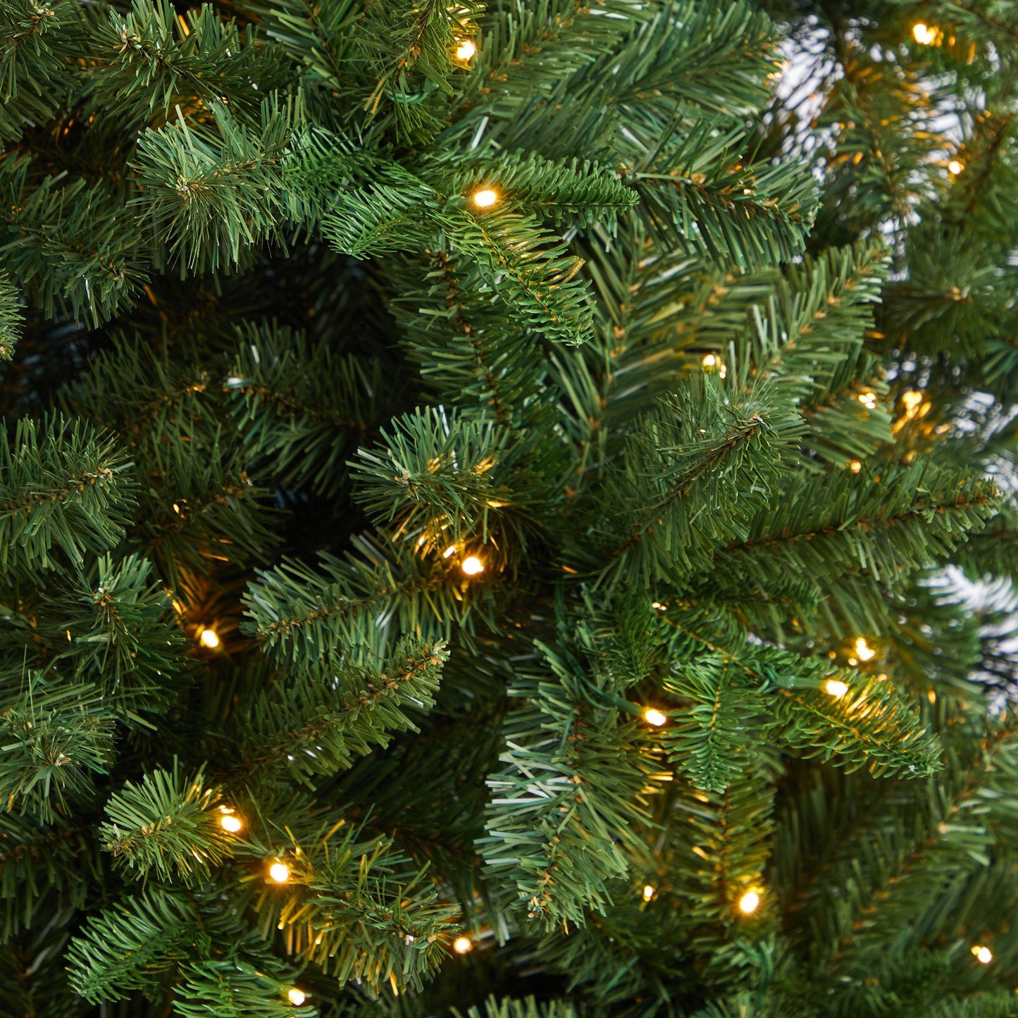 8’ Grand Teton Spruce Flat Back Tree with 280 Warm White LED Lights and 1208 Bendable Branches