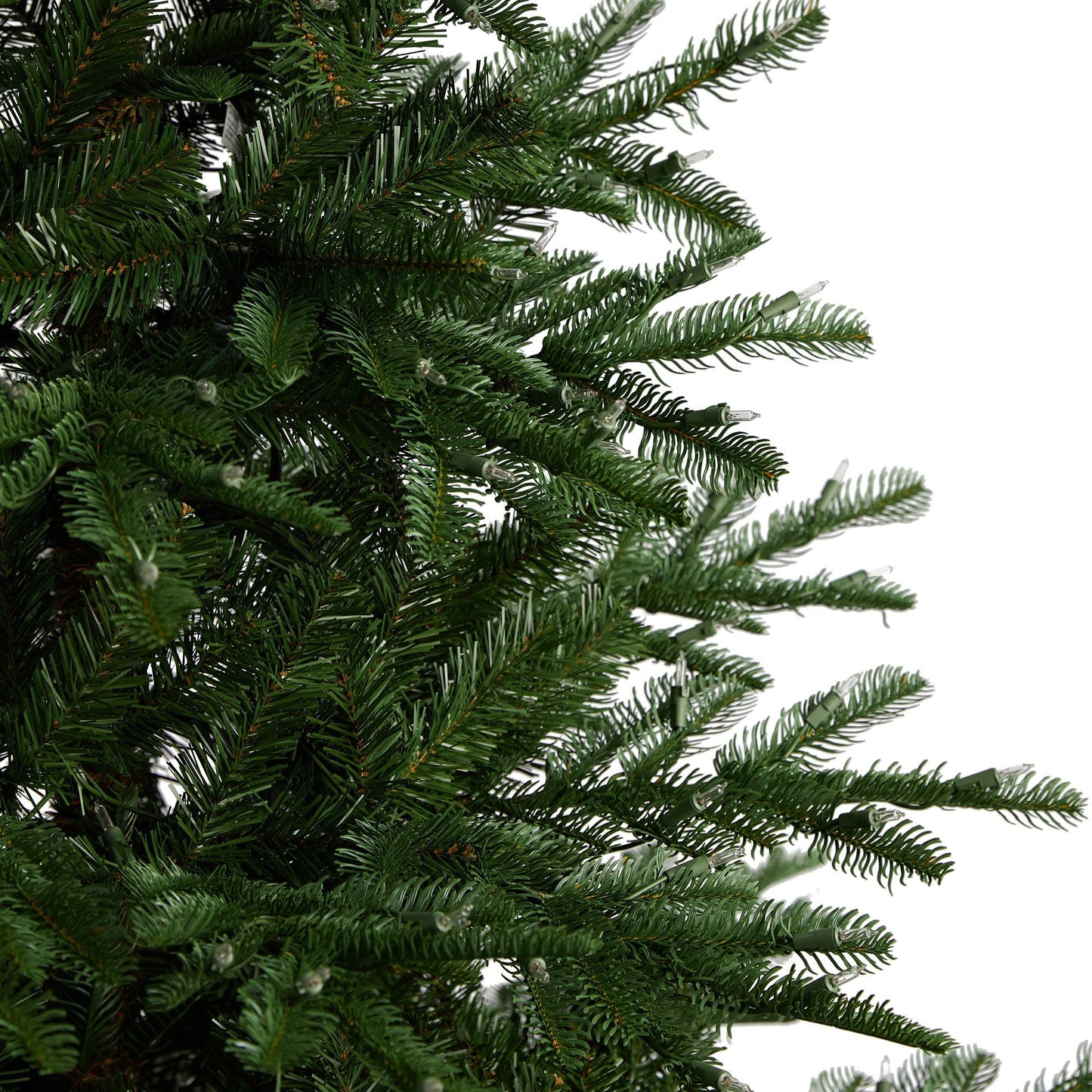Sapin de Noël en épicéa de Washington de 8 pieds avec 650 lumières transparentes et 1561 branches pliables