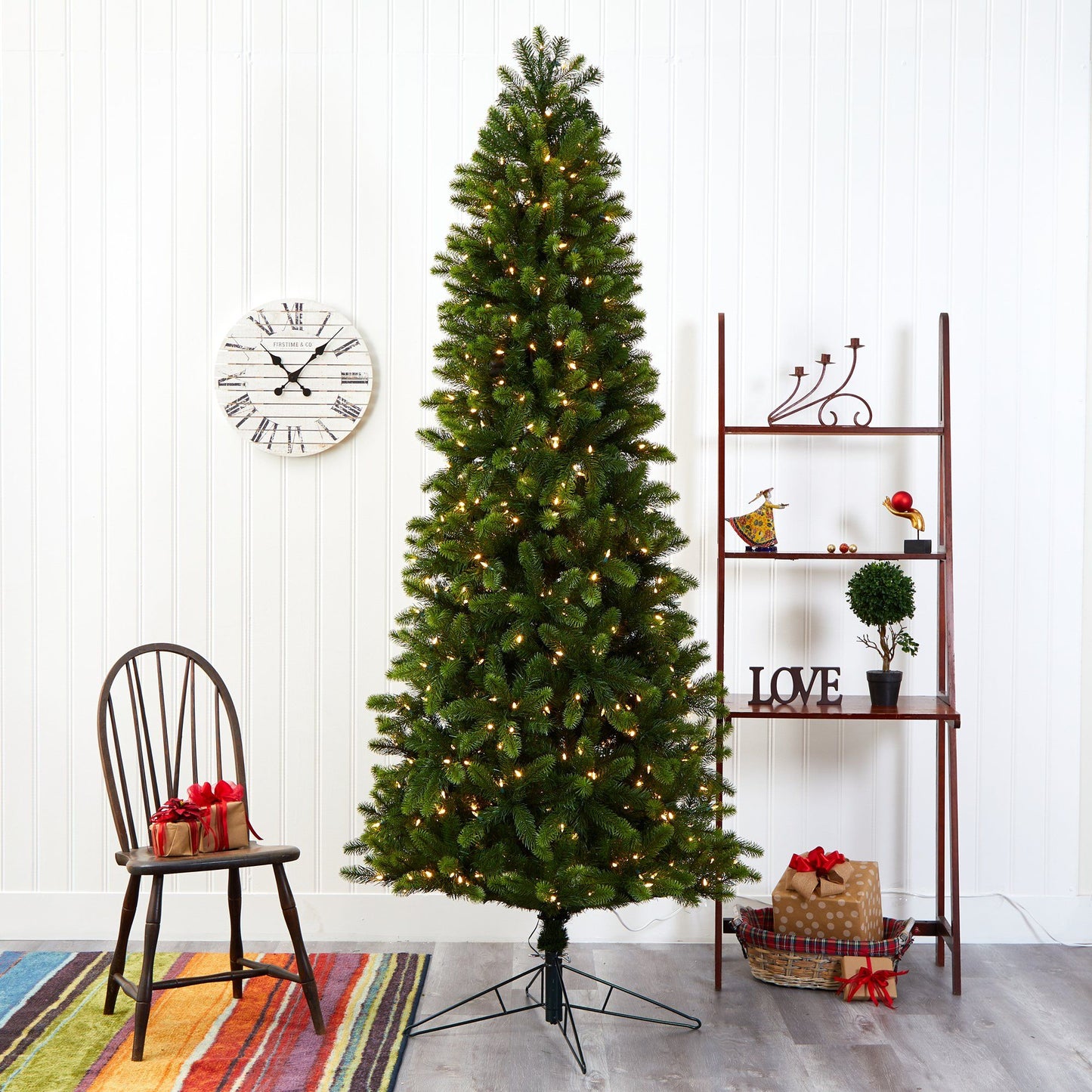 8' Slim Virginia Spruce Artificial Christmas Tree