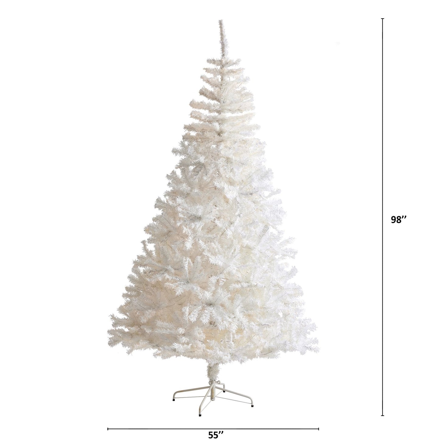 Sapin de Noël artificiel blanc de 8 pi avec 1 500 branches pliables