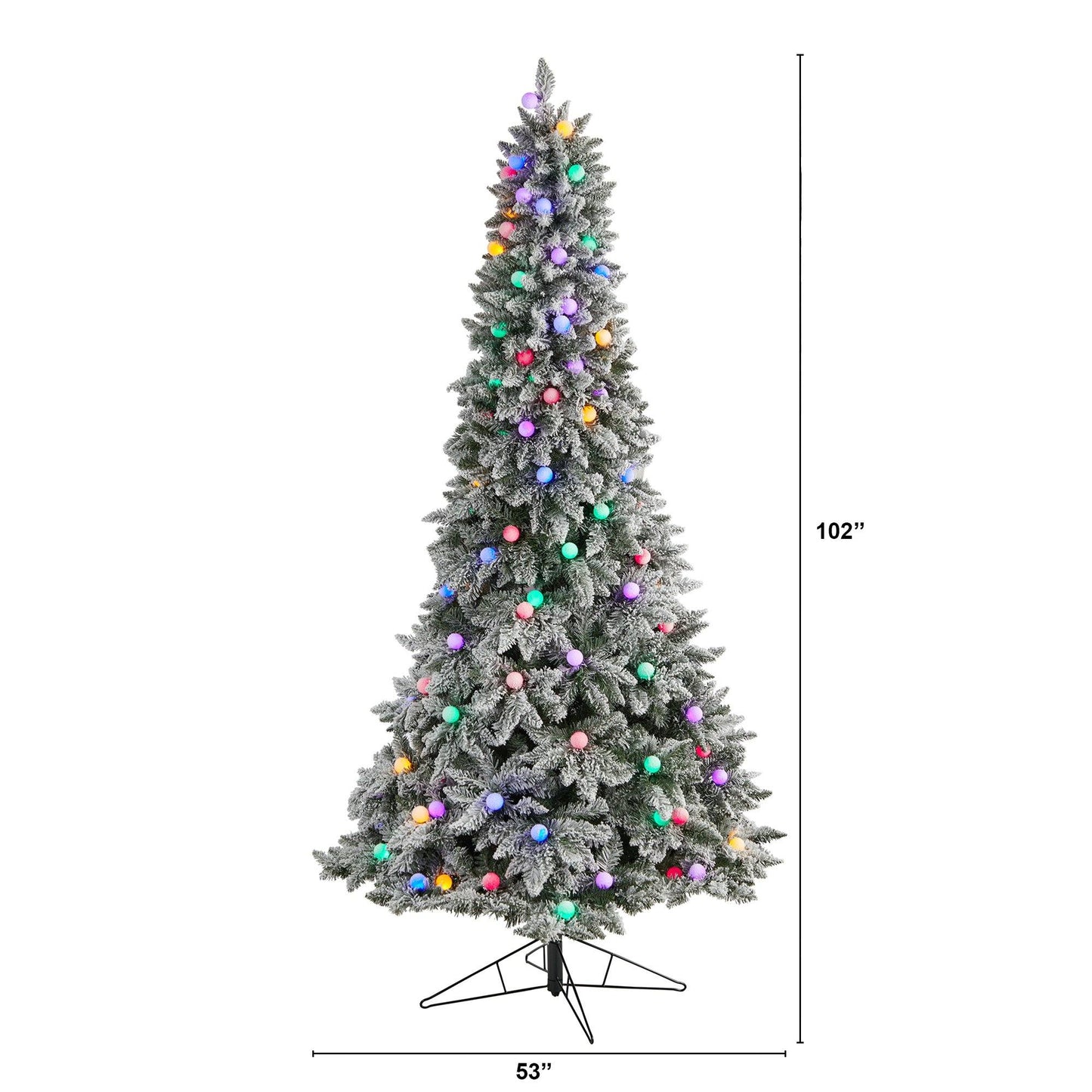 8.5' Flocked British Columbia Mountain Fir Artificial Christmas Tree