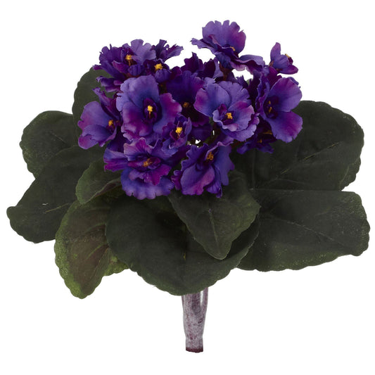 Planta artificial violeta africana de 9" (juego de 6)