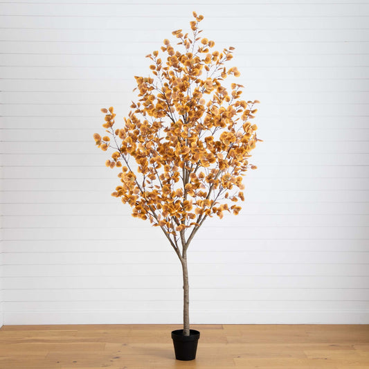 9’ Autumn Eucalyptus Artificial Fall Tree