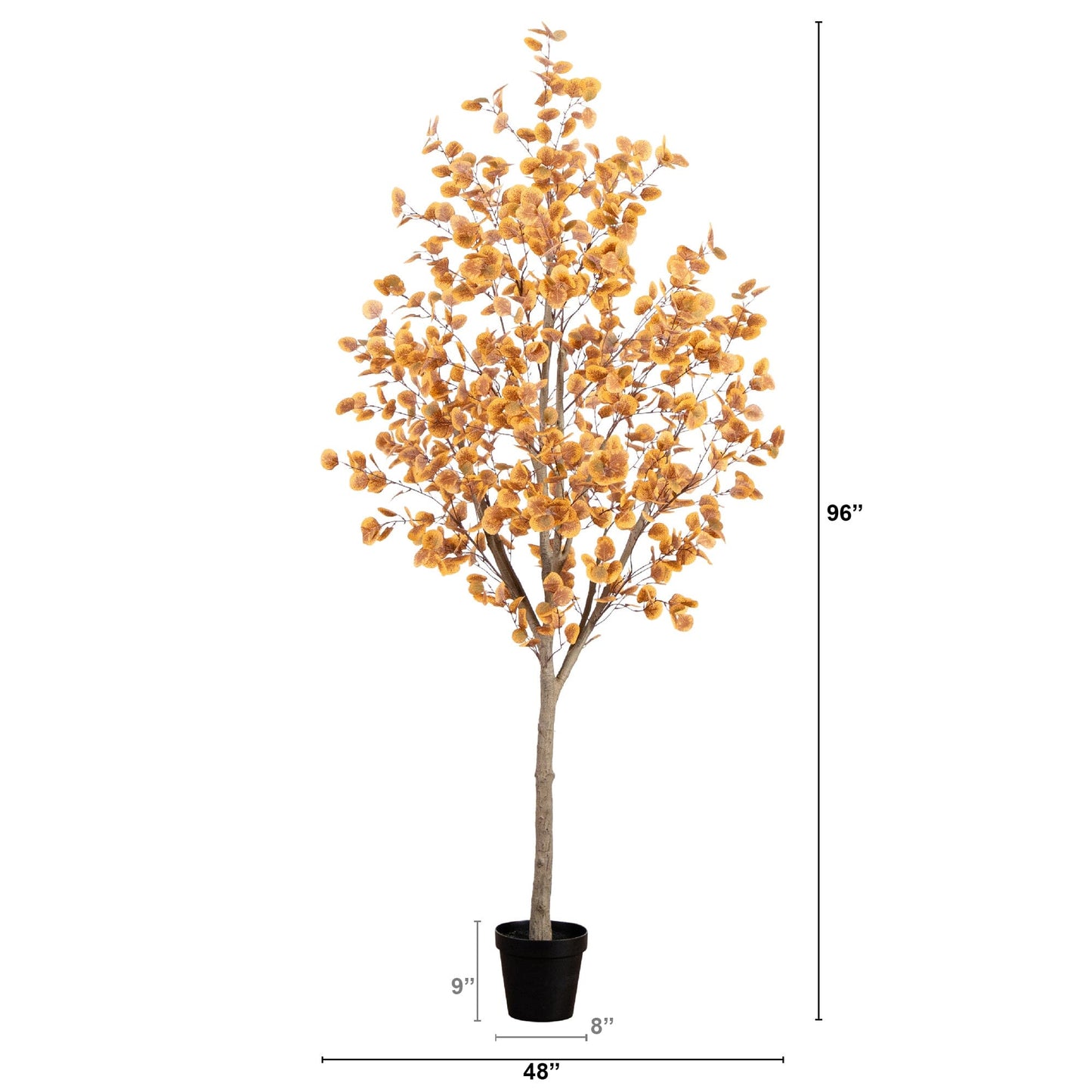 8’ Autumn Eucalyptus Artificial Fall Tree