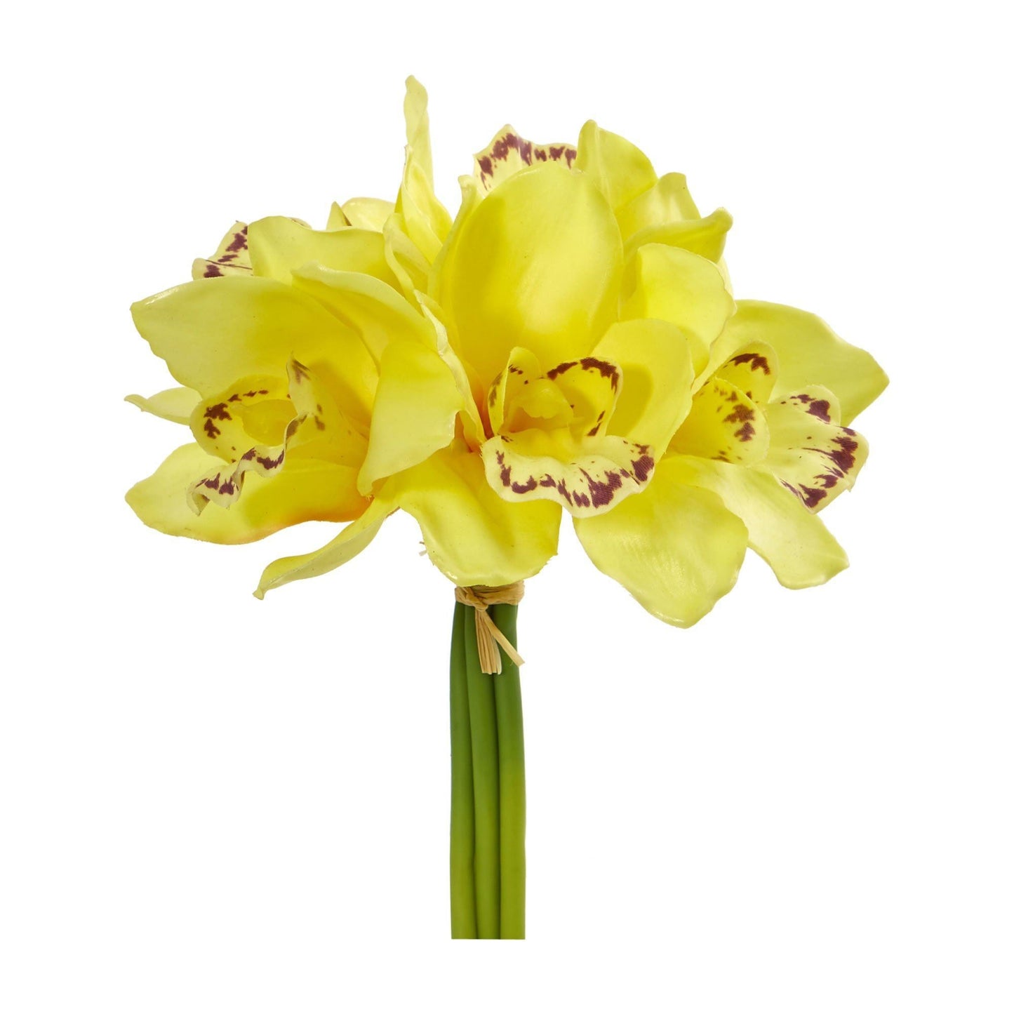 9” Cymbidium Orchid Artificial Flower Bundle (Set of 6)