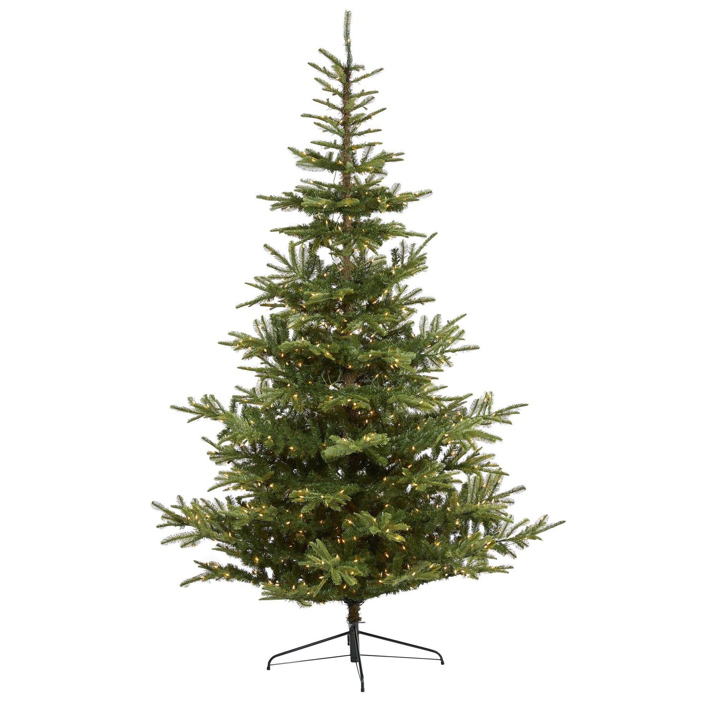 9’ Layered Washington Spruce Artificial Christmas Tree with 750 Clear LED Lights and 2055 Bendable Branches - Green