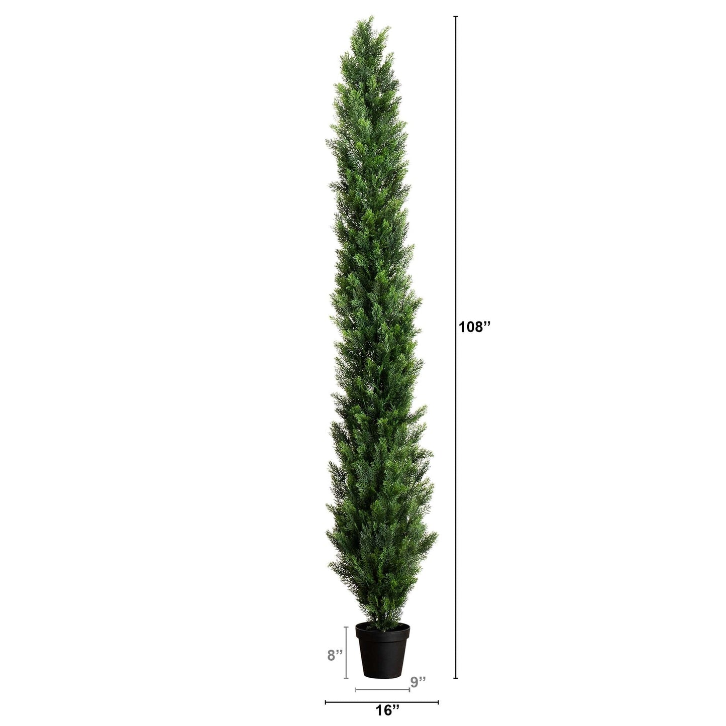 9' UV Resistant Artificial Cedar Pine Tree (Indoor/Outdoor)