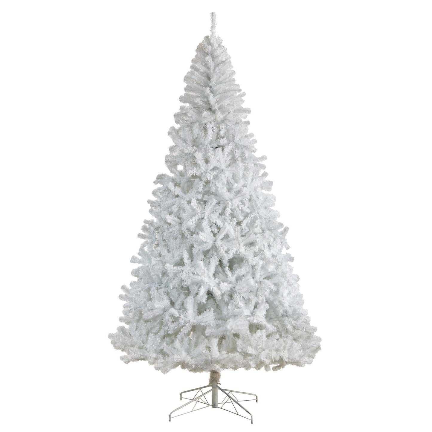 Árbol de Navidad artificial blanco de 9 pies con 1860 ramas flexibles y 650 luces LED