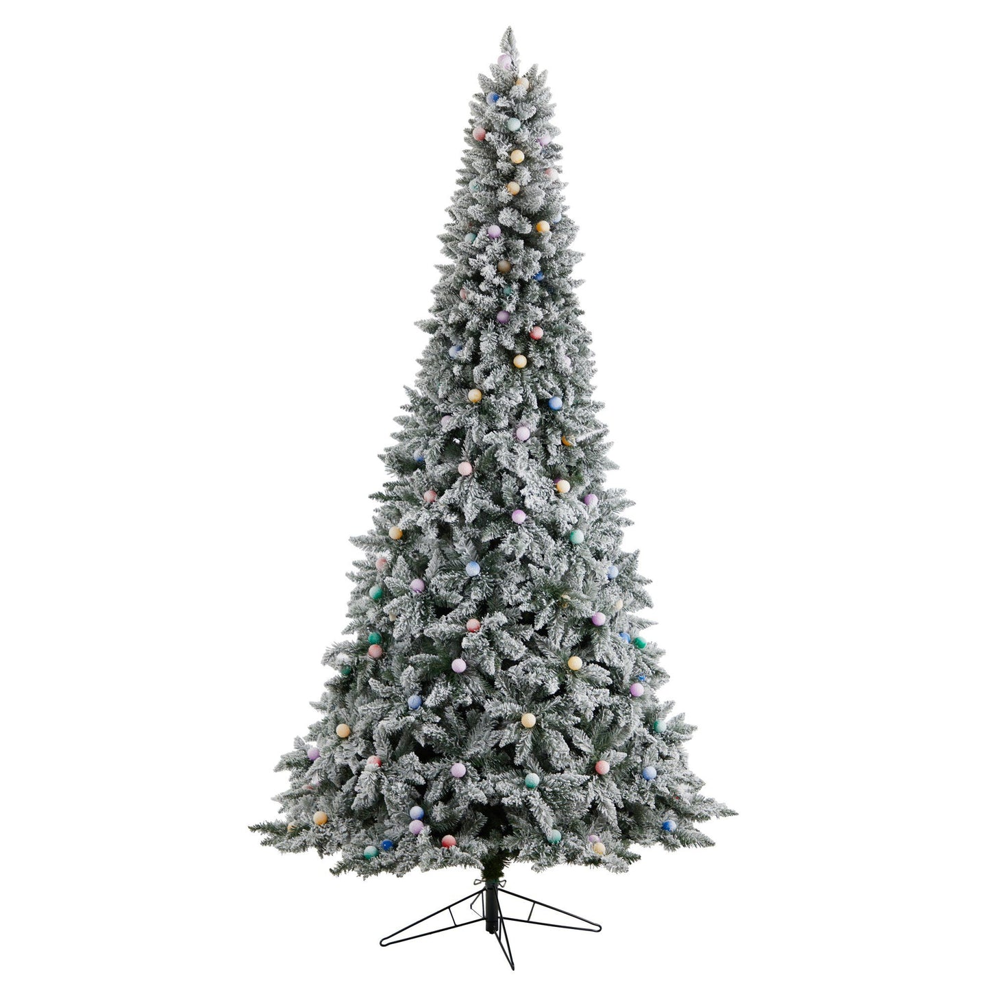 9.5' Flocked British Columbia Mountain Fir Artificial Christmas Tree