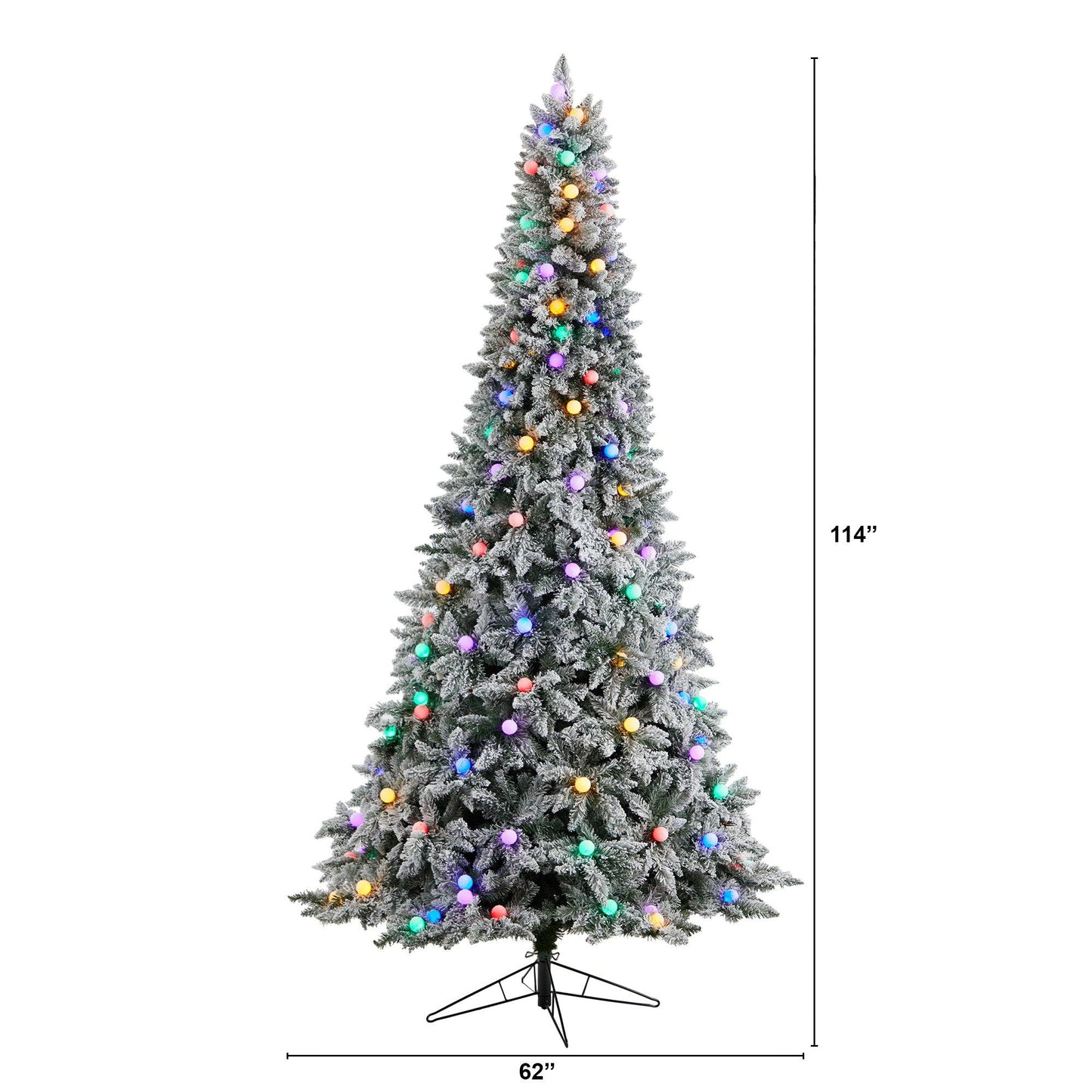 9.5' Flocked British Columbia Mountain Fir Artificial Christmas Tree