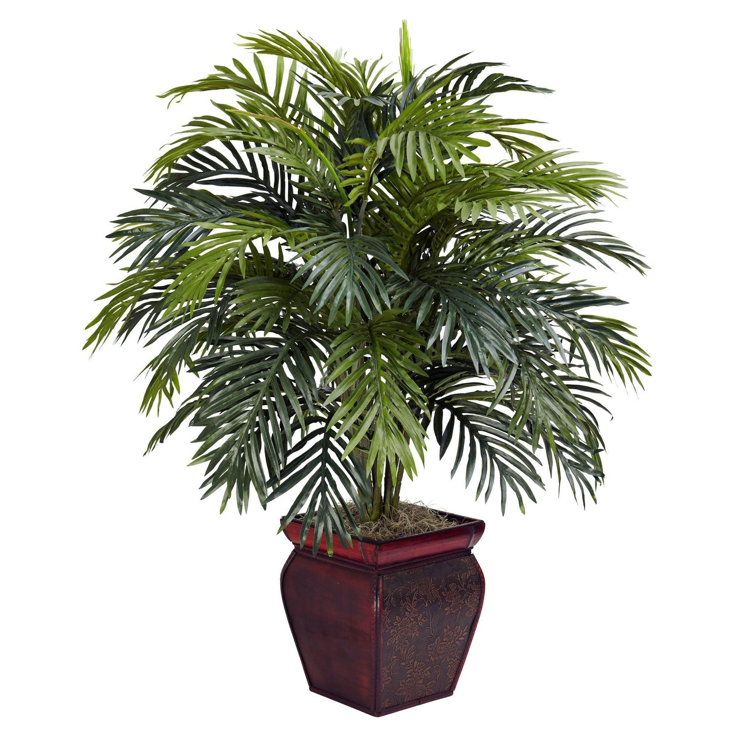 Areca avec jardinière décorative en soie