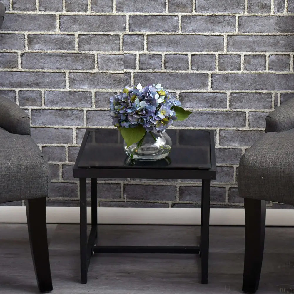 Artificial Blooming Hydrangea in Vase - Nearly Natural