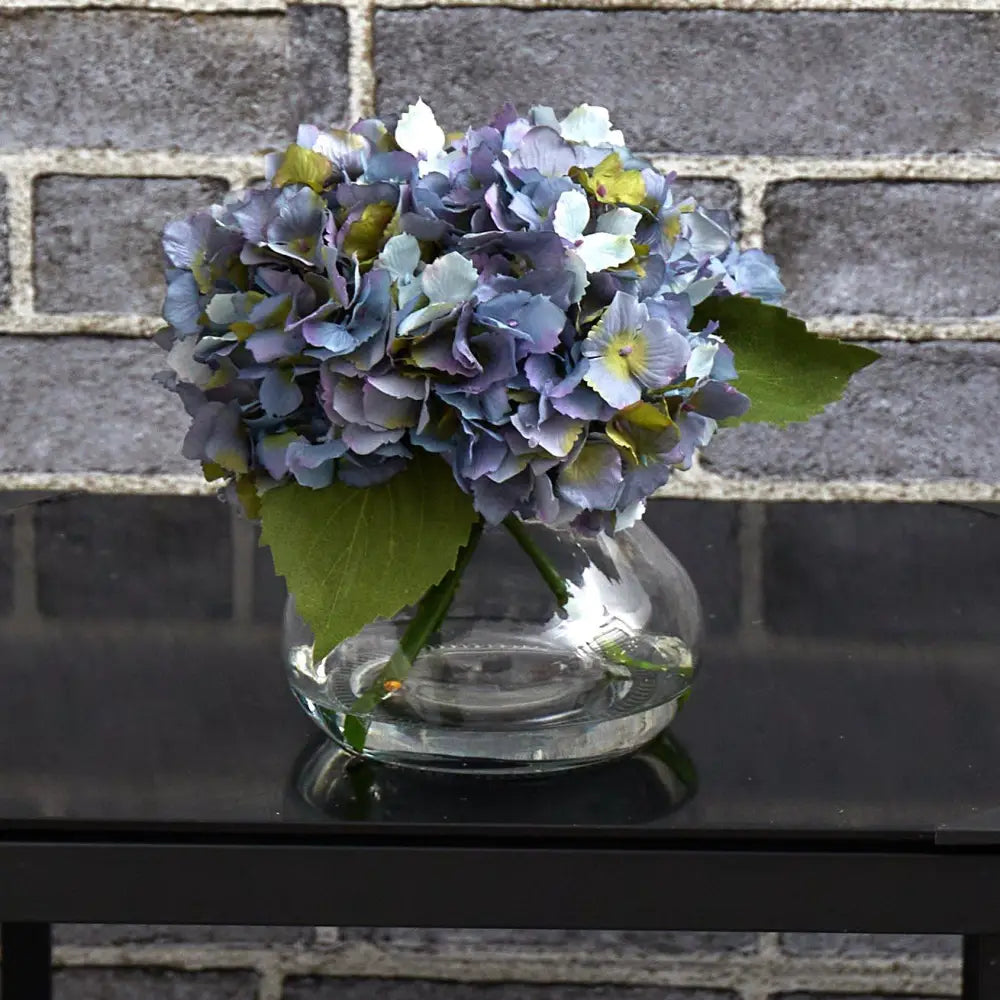 Artificial Blooming Hydrangea in Vase - Nearly Natural