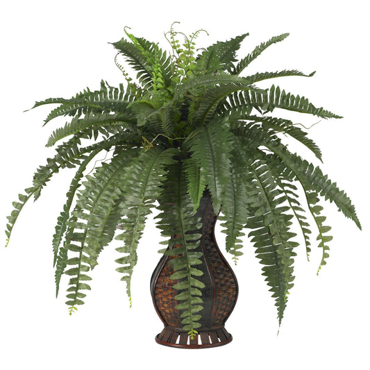 Boston Fern w/Urn Silk Plant