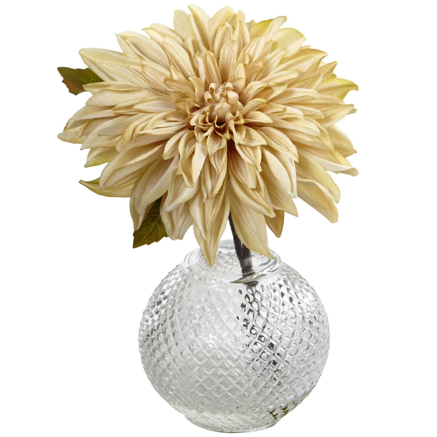 Dahlia avec vase décoratif (lot de 3)