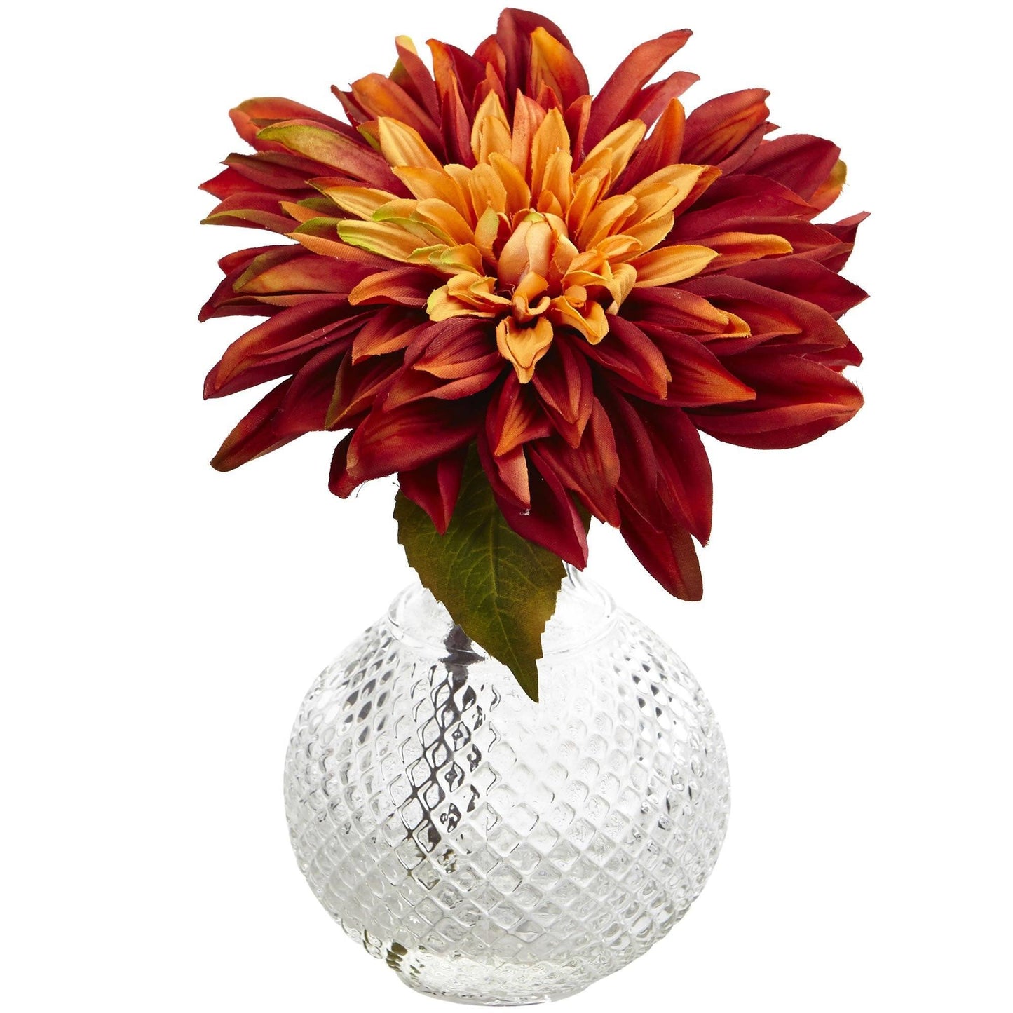 Dahlia avec vase décoratif (lot de 3)