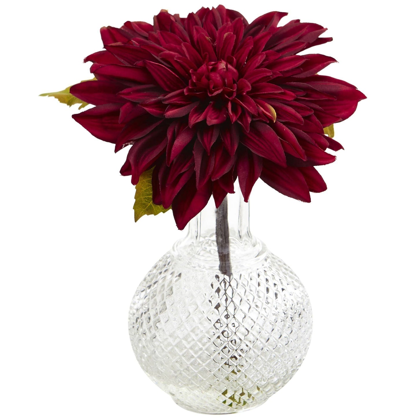 Dahlia avec vase décoratif (lot de 3)