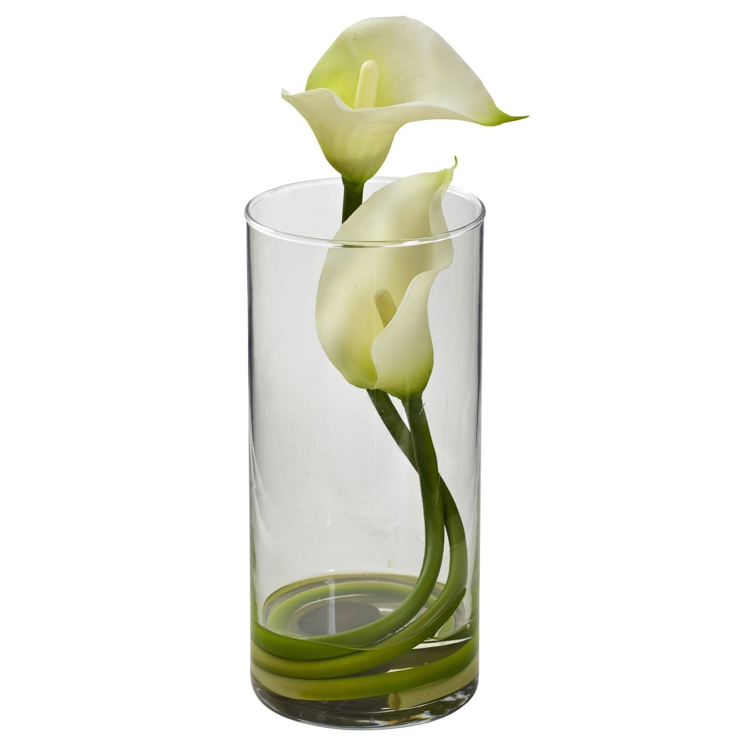 Lys Calla double avec cylindre (lot de 2)