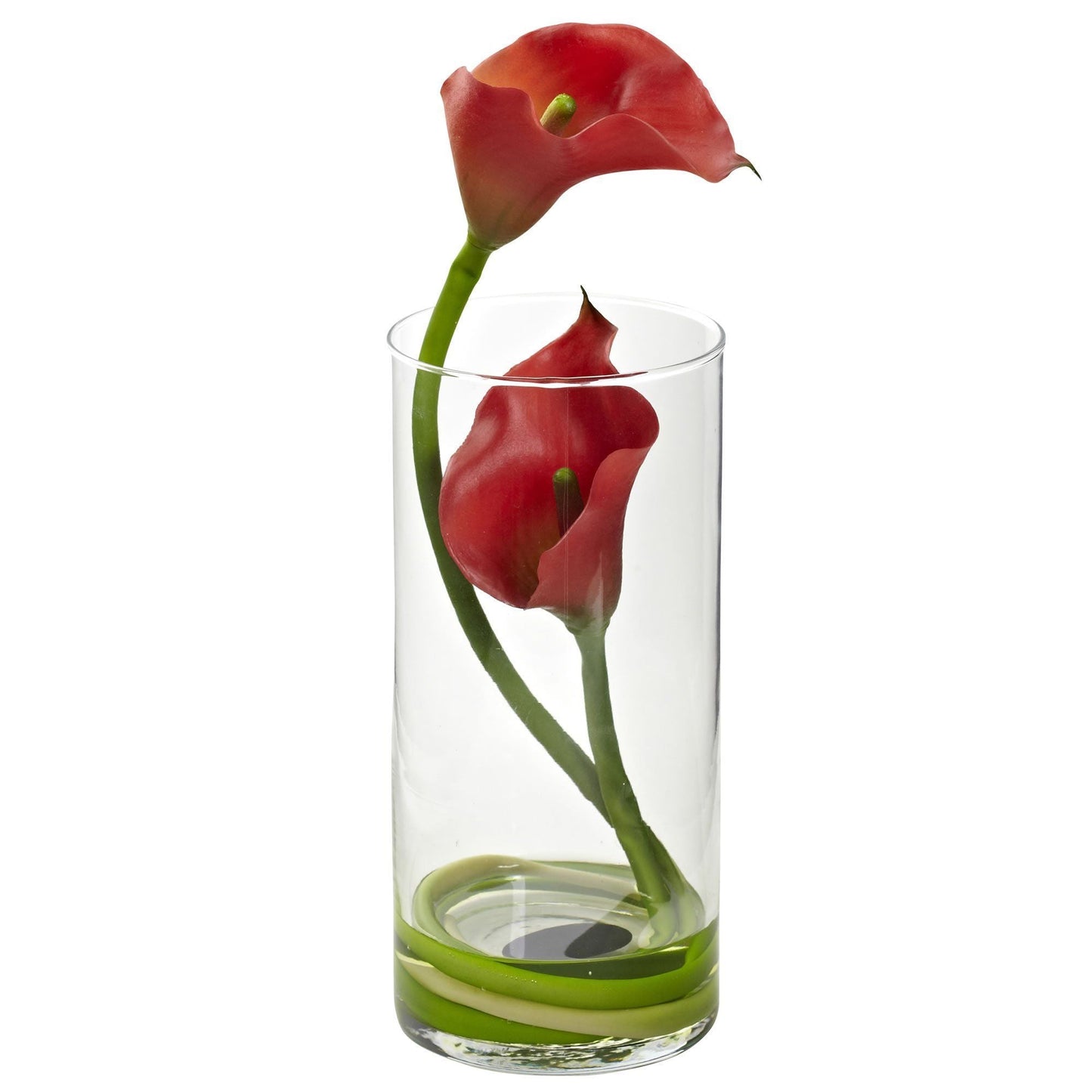 Lys Calla double avec cylindre (lot de 2)