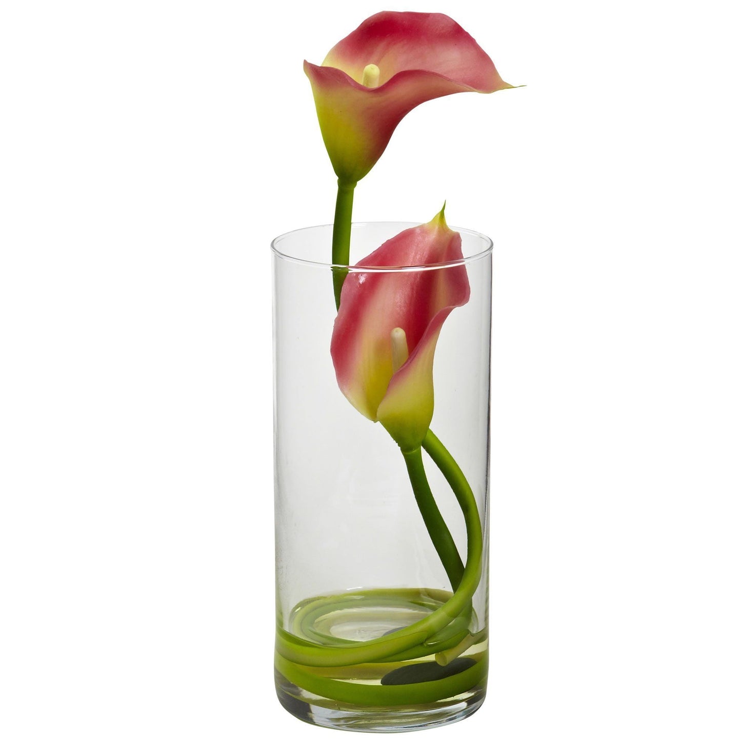 Lys Calla double avec cylindre (lot de 2)